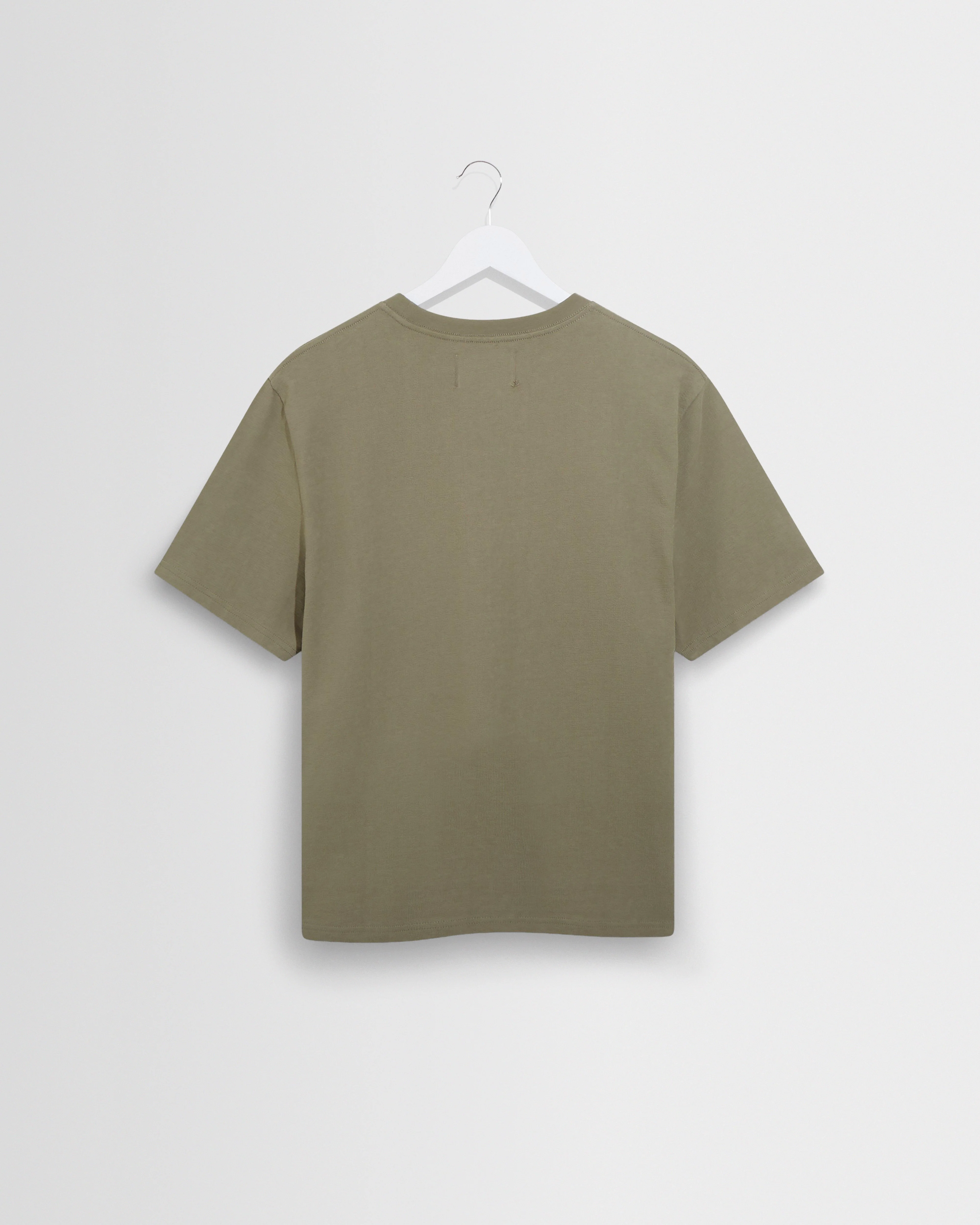Dean - Green Textured Organic Cotton T-Shirt - Image 8