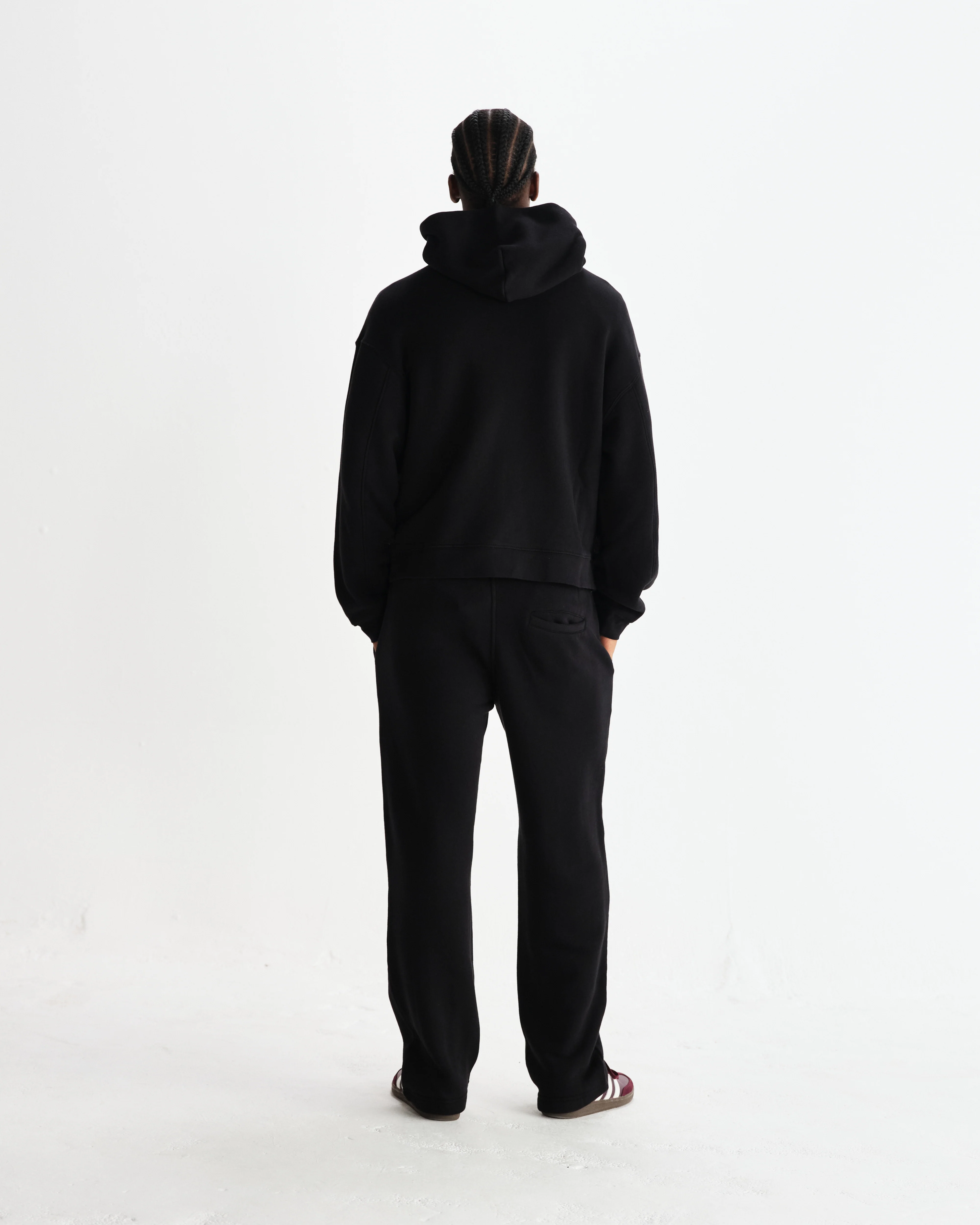 Harris - Black Embroidered Logo Loopback Cotton Hoodie - Image 6