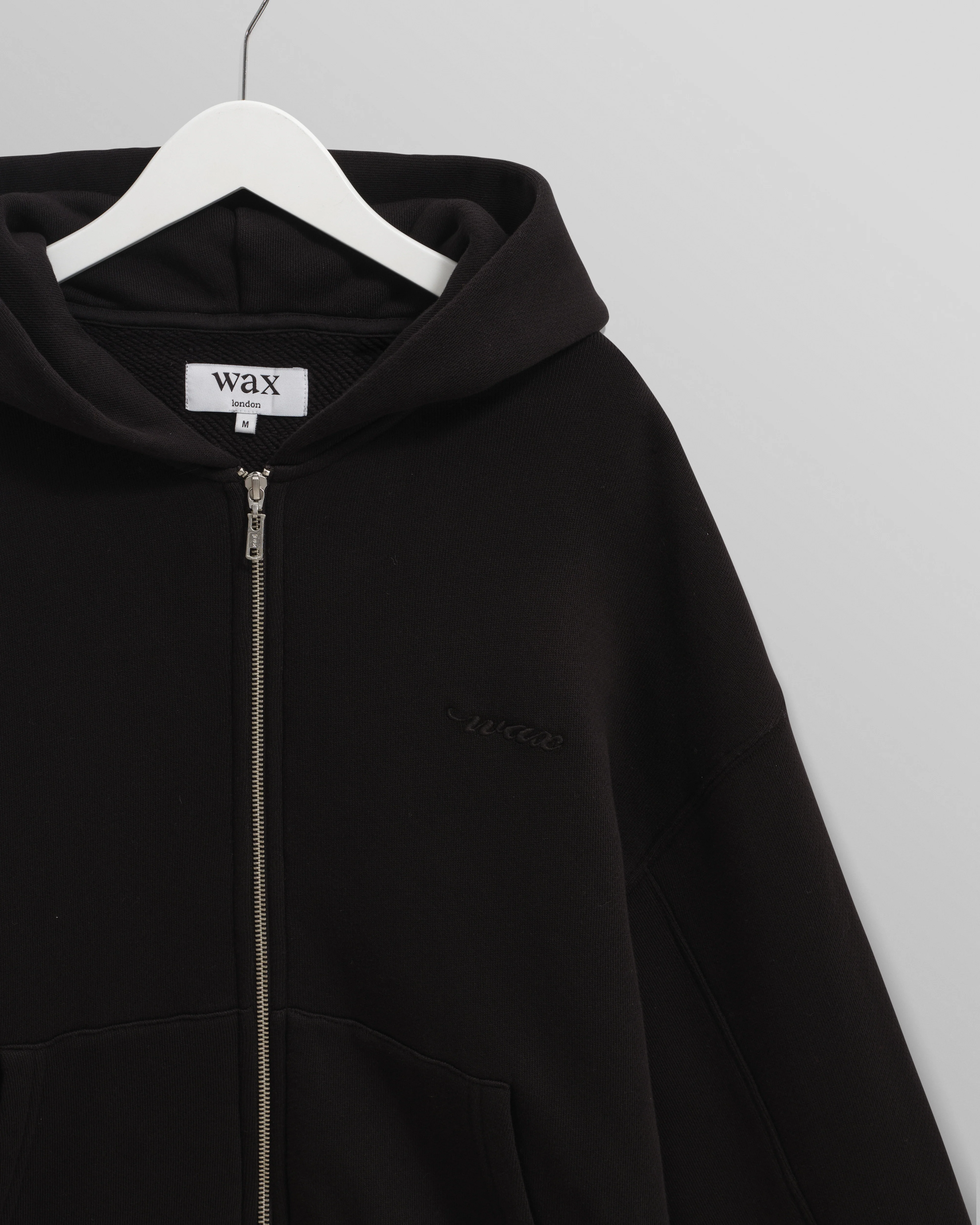 Harris - Black Embroidered Logo Loopback Cotton Hoodie - Image 7