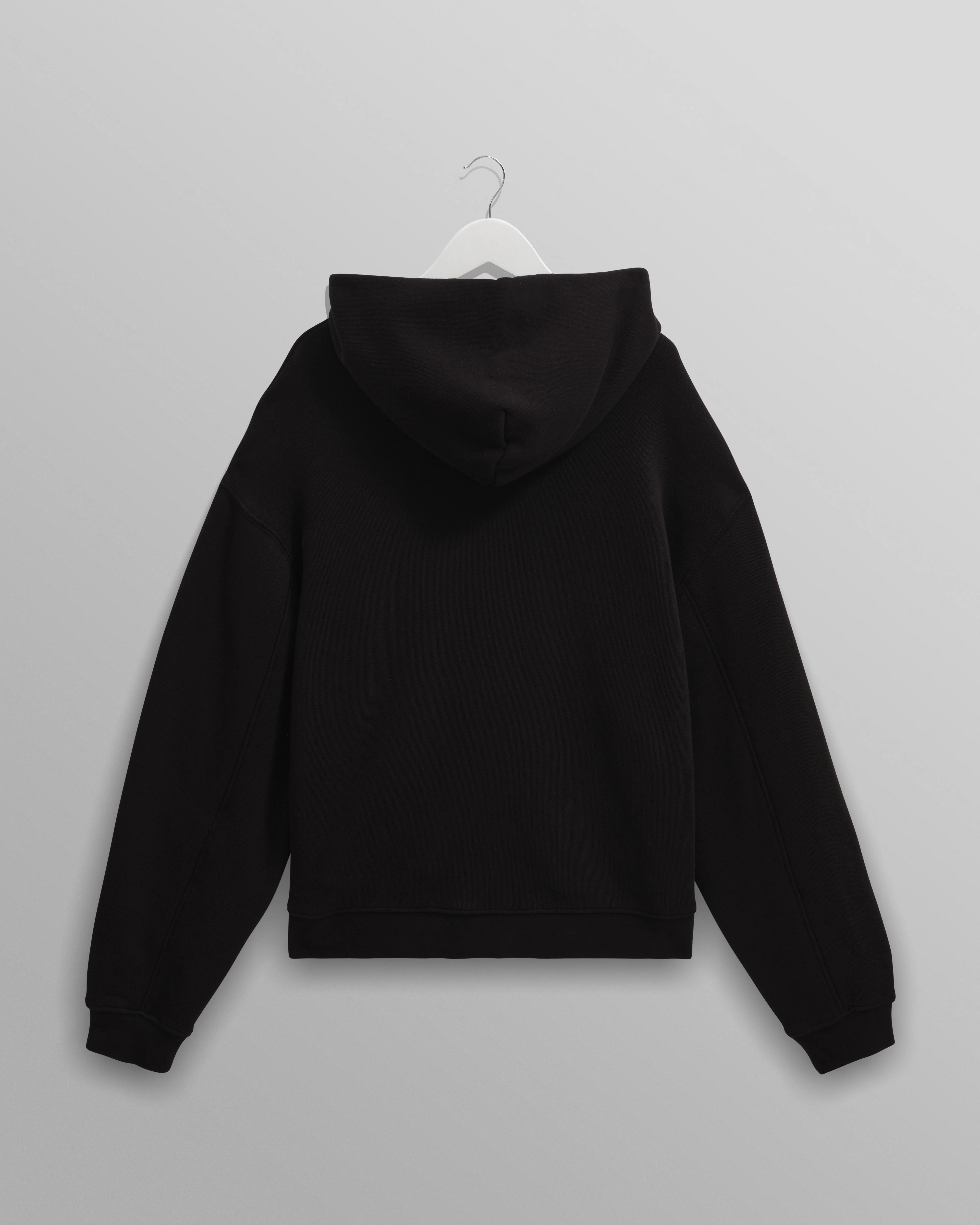 Harris - Black Embroidered Logo Loopback Cotton Hoodie - Image 8