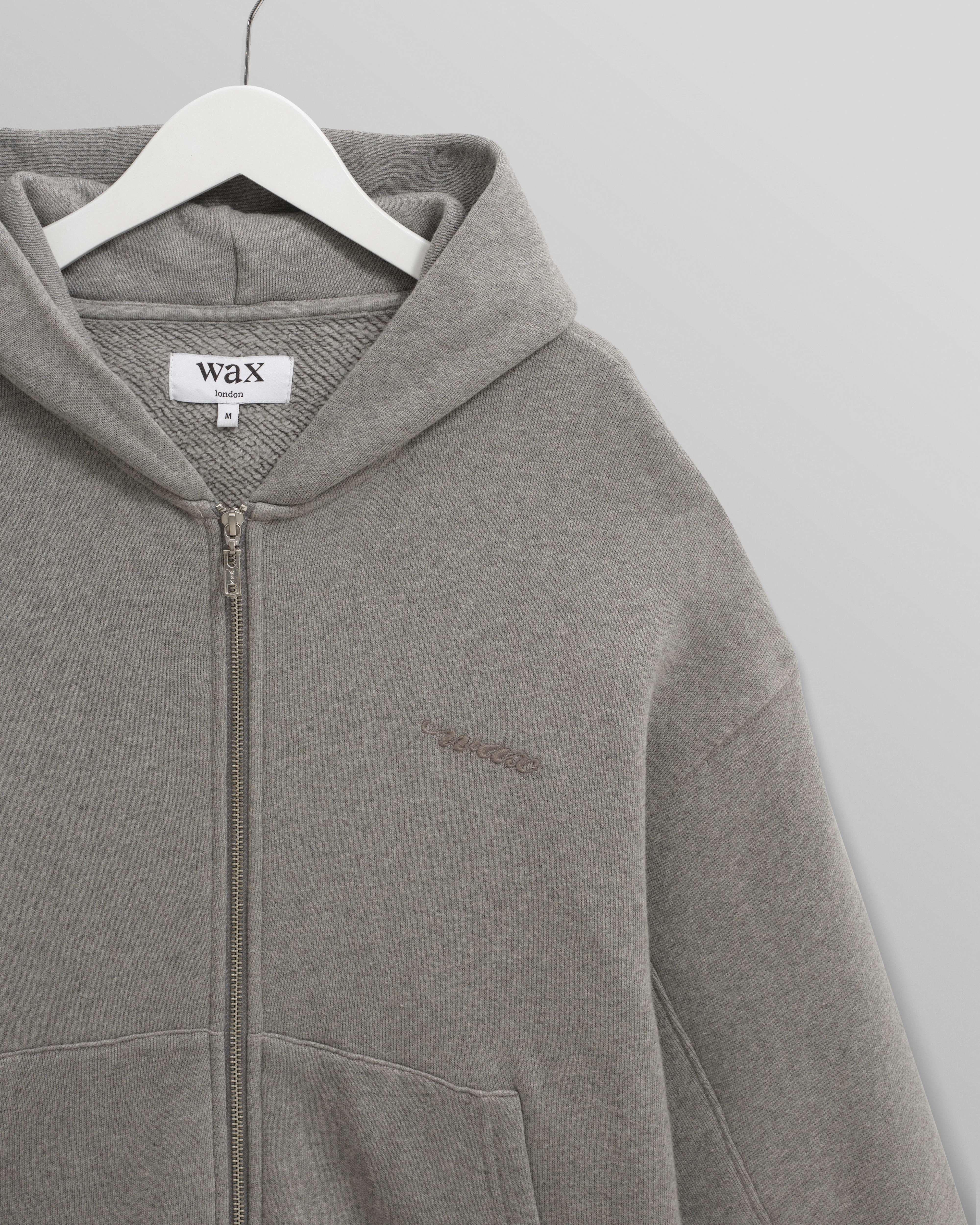 Harris - Grey Embroidered Logo Loopback Cotton Hoodie - Image 7