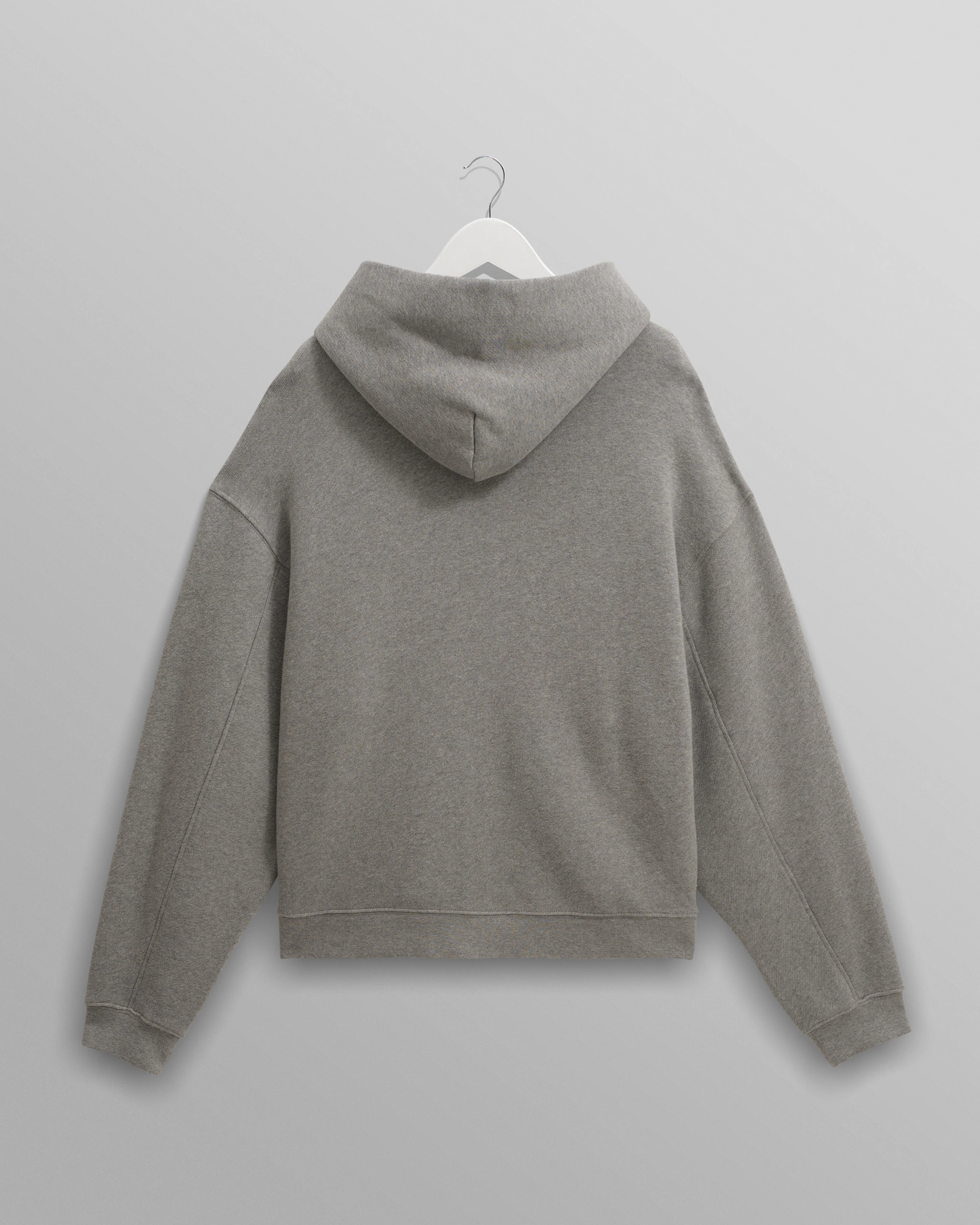 Harris - Grey Embroidered Logo Loopback Cotton Hoodie - Image 8