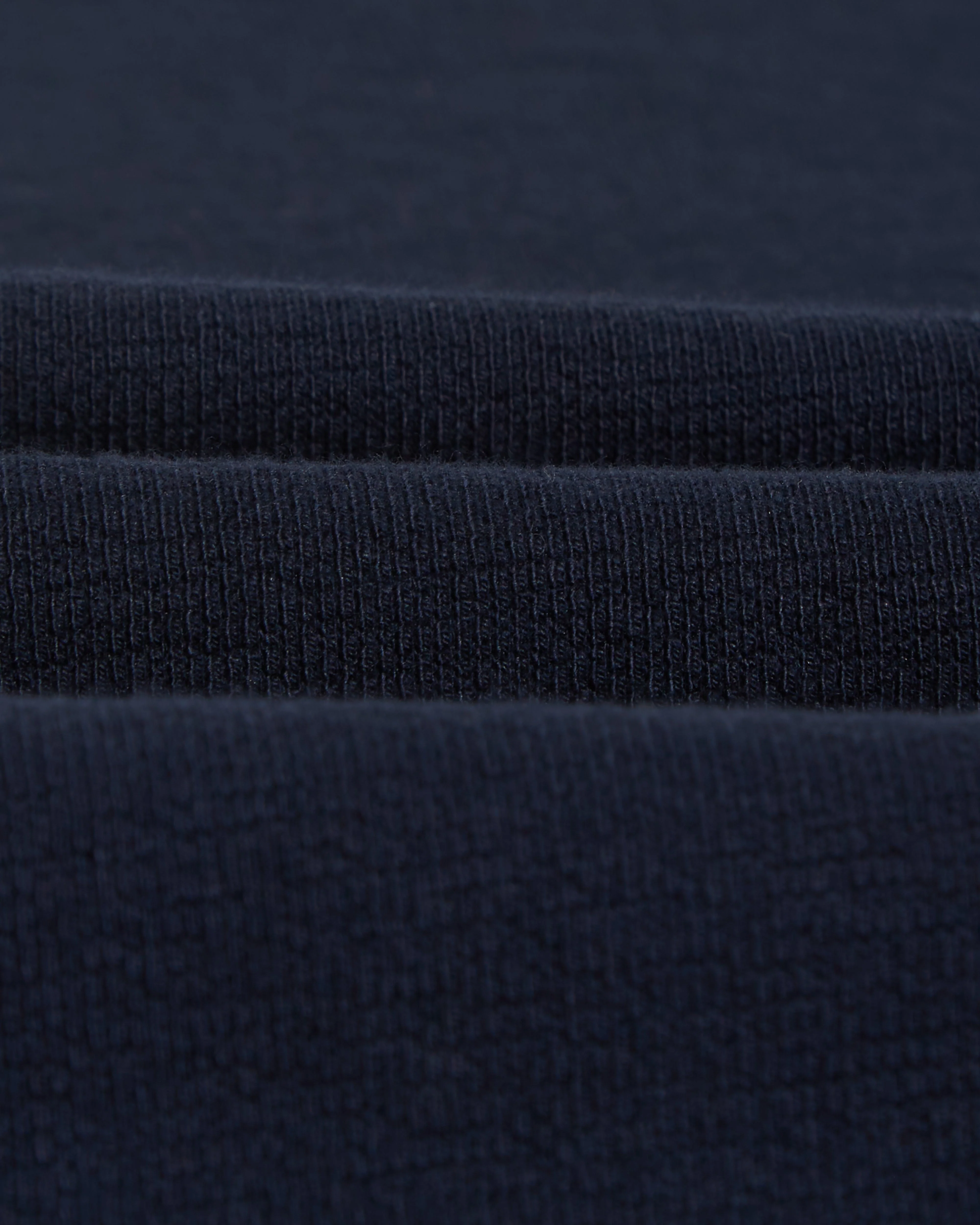 Hayden - Navy Textured Organic Cotton Long Sleeve T-Shirt - Image 9