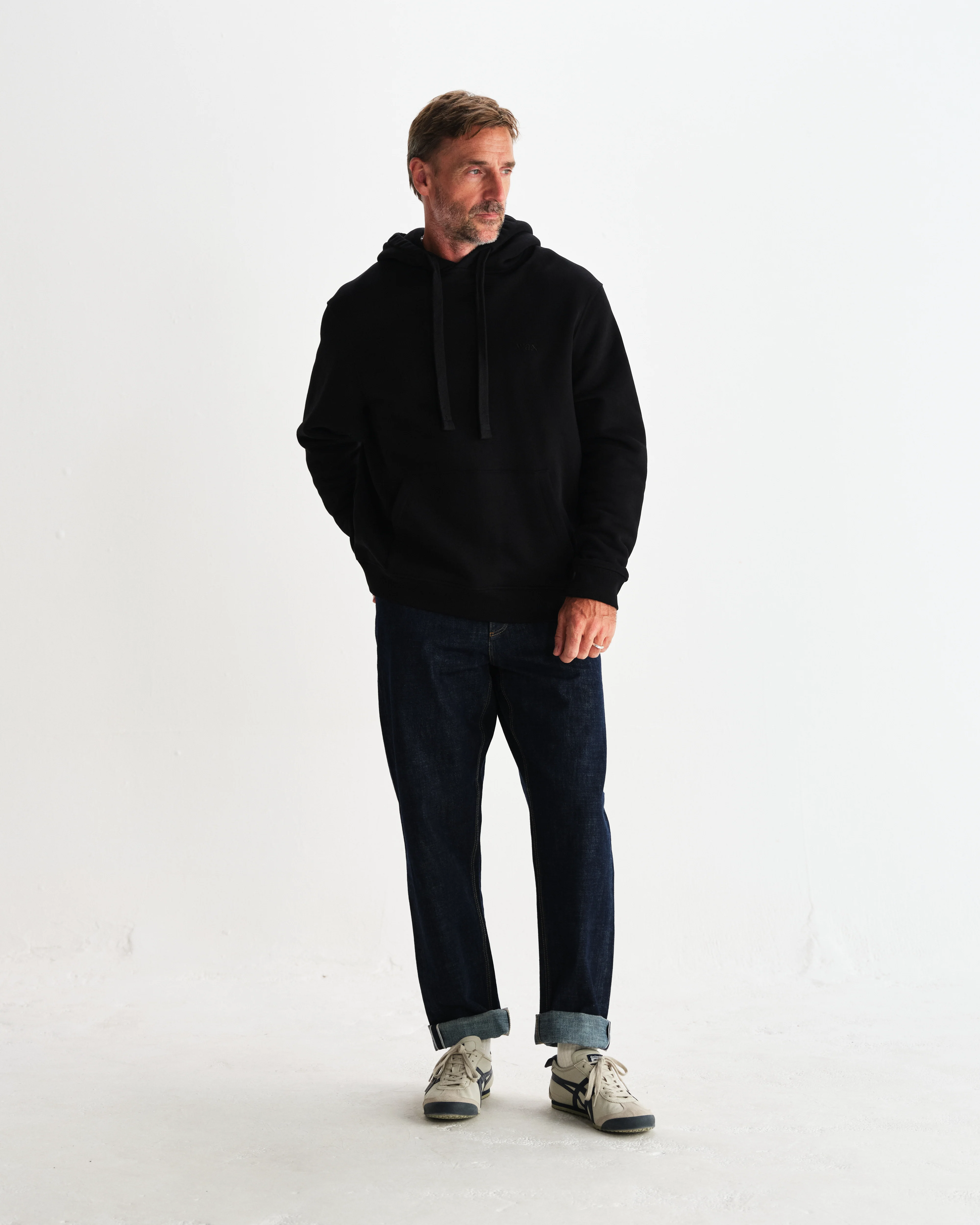 Hoxton - Black Brushed Organic Cotton Hoodie - Image 4