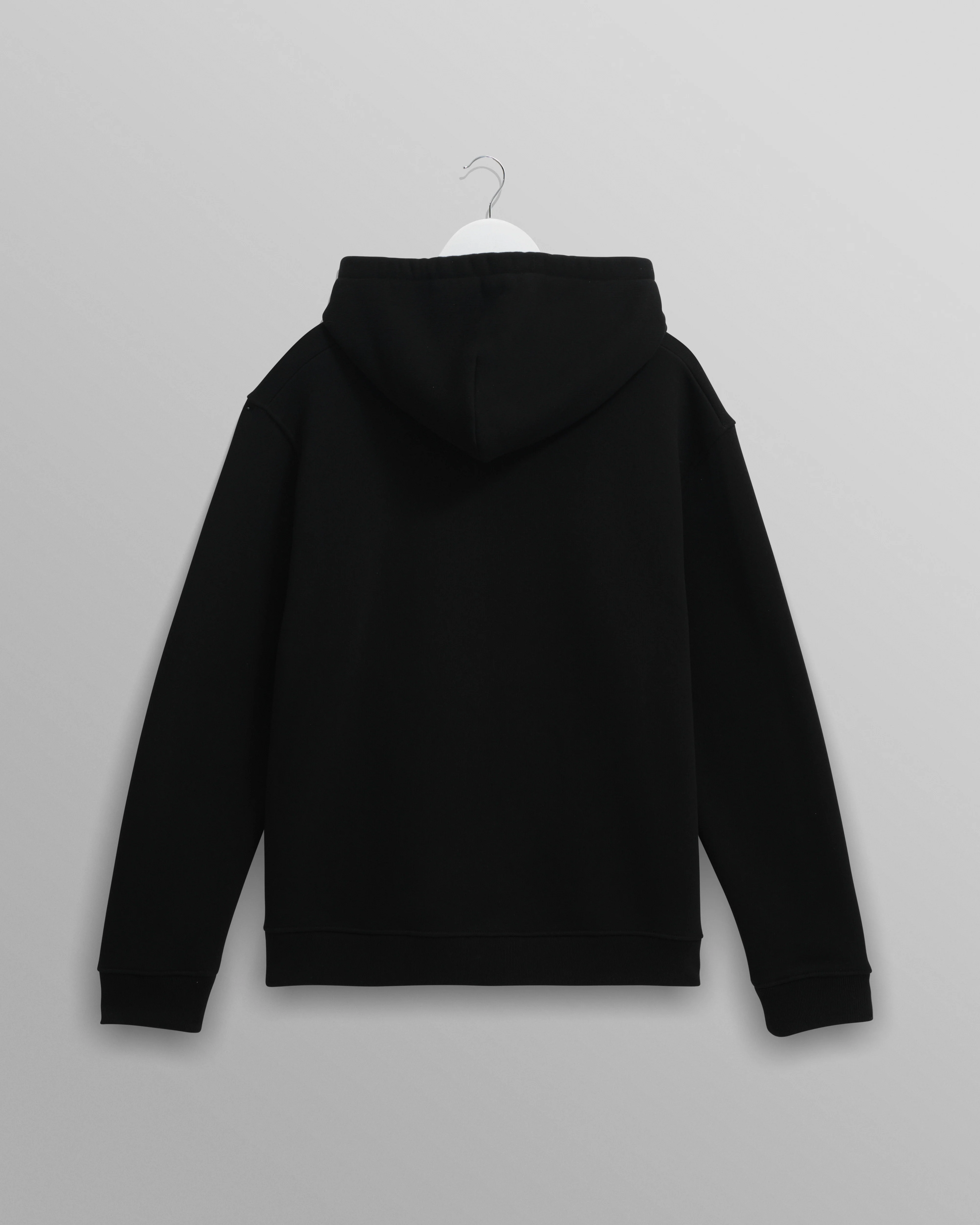 Hoxton - Black Brushed Organic Cotton Hoodie - Image 8