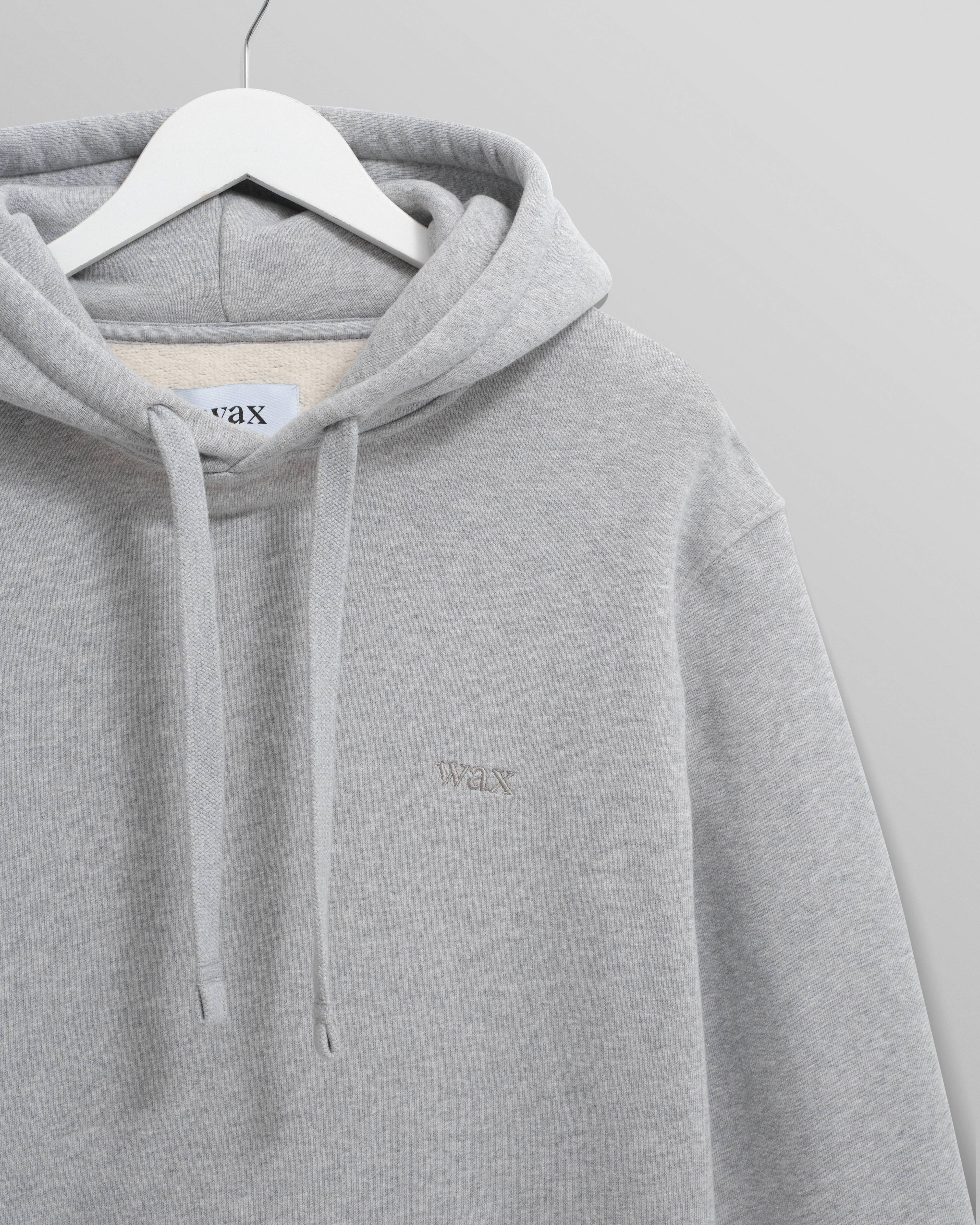 Hoxton - Heather Grey Brushed Organic Cotton Hoodie - Image 7