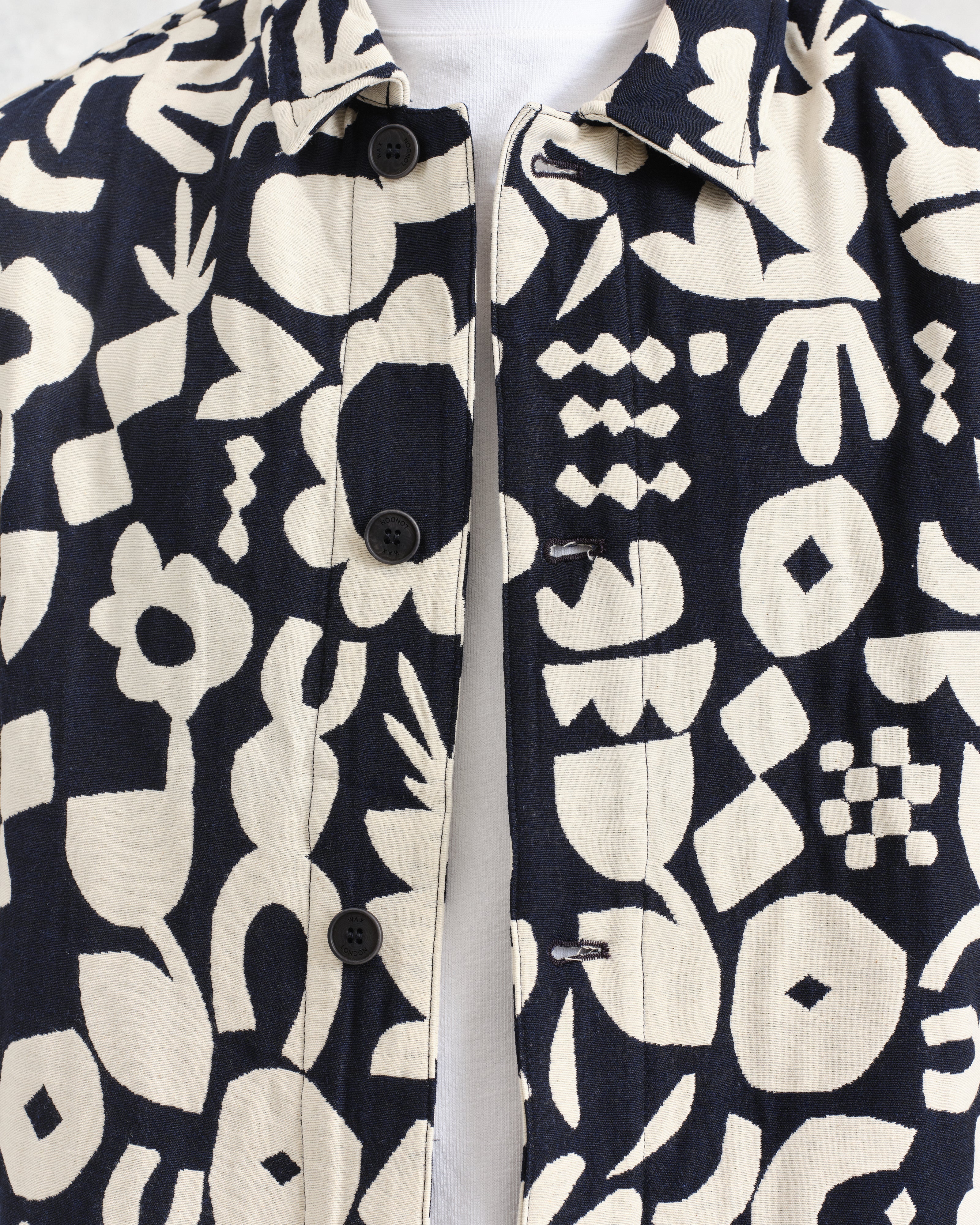 Iggy - Navy And Ecru Spin Jacquard Jacket - Image 3