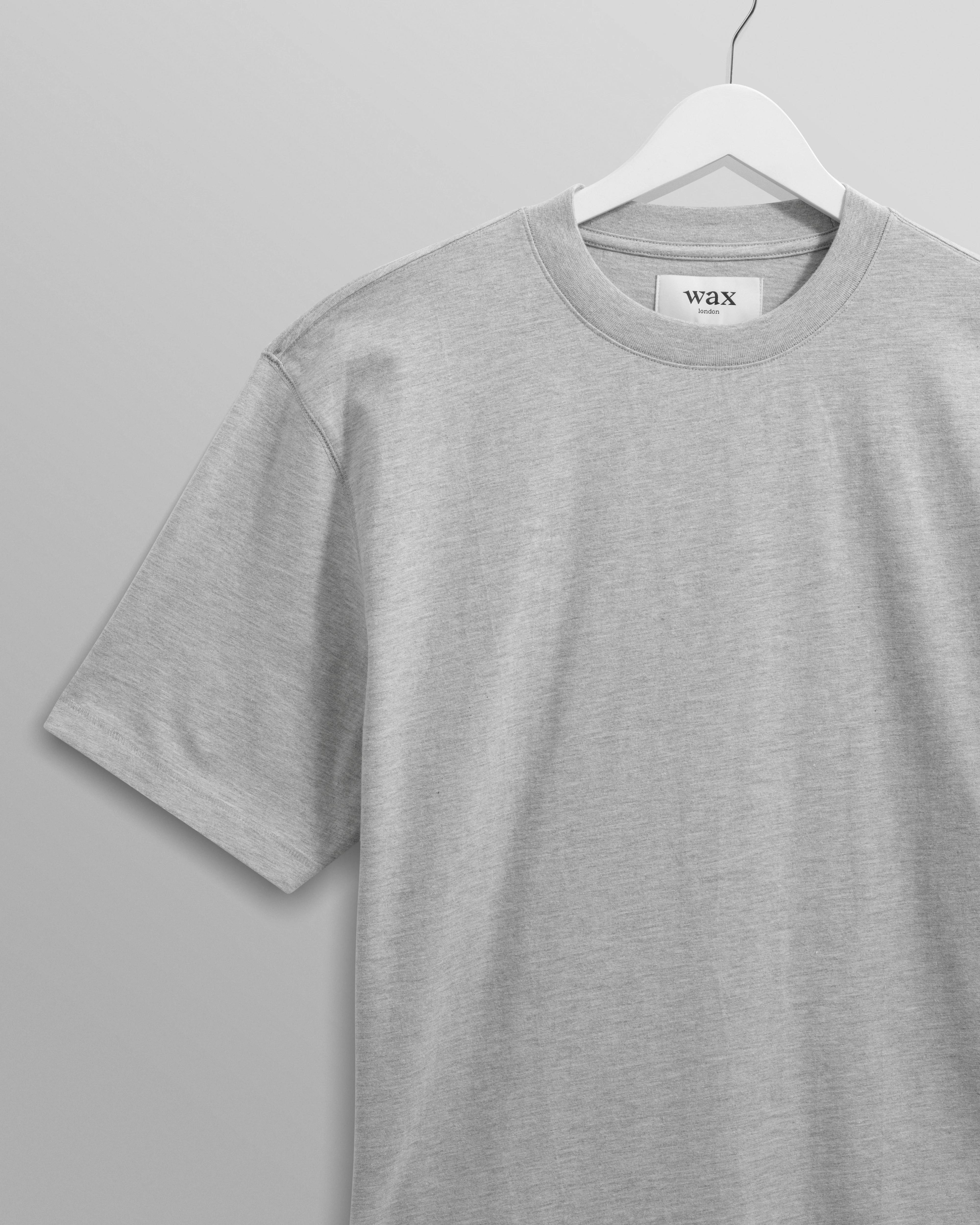 Milton - Grey Marl Organic Compact Cotton T-Shirt - Image 7