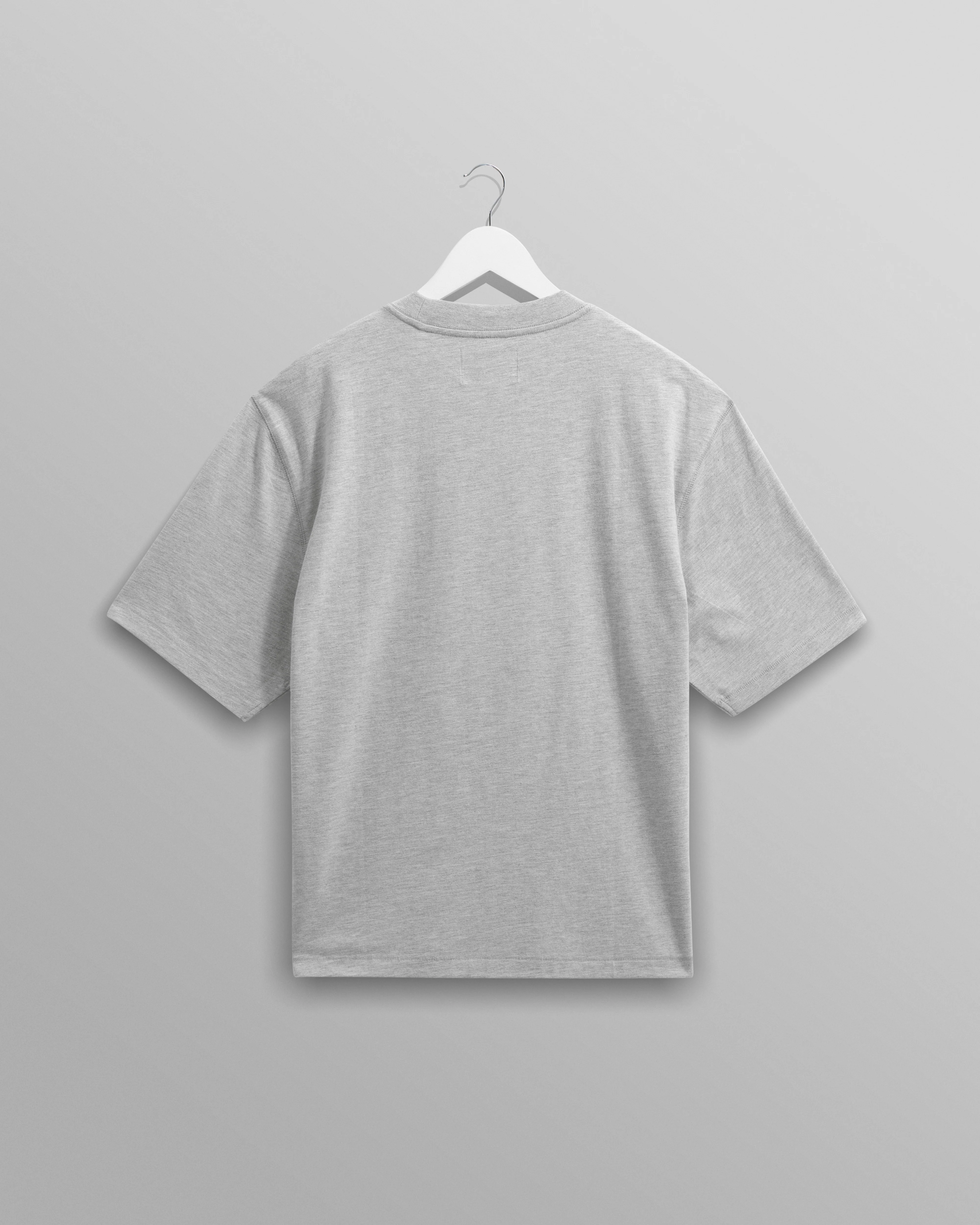 Milton - Grey Marl Organic Compact Cotton T-Shirt - Image 8