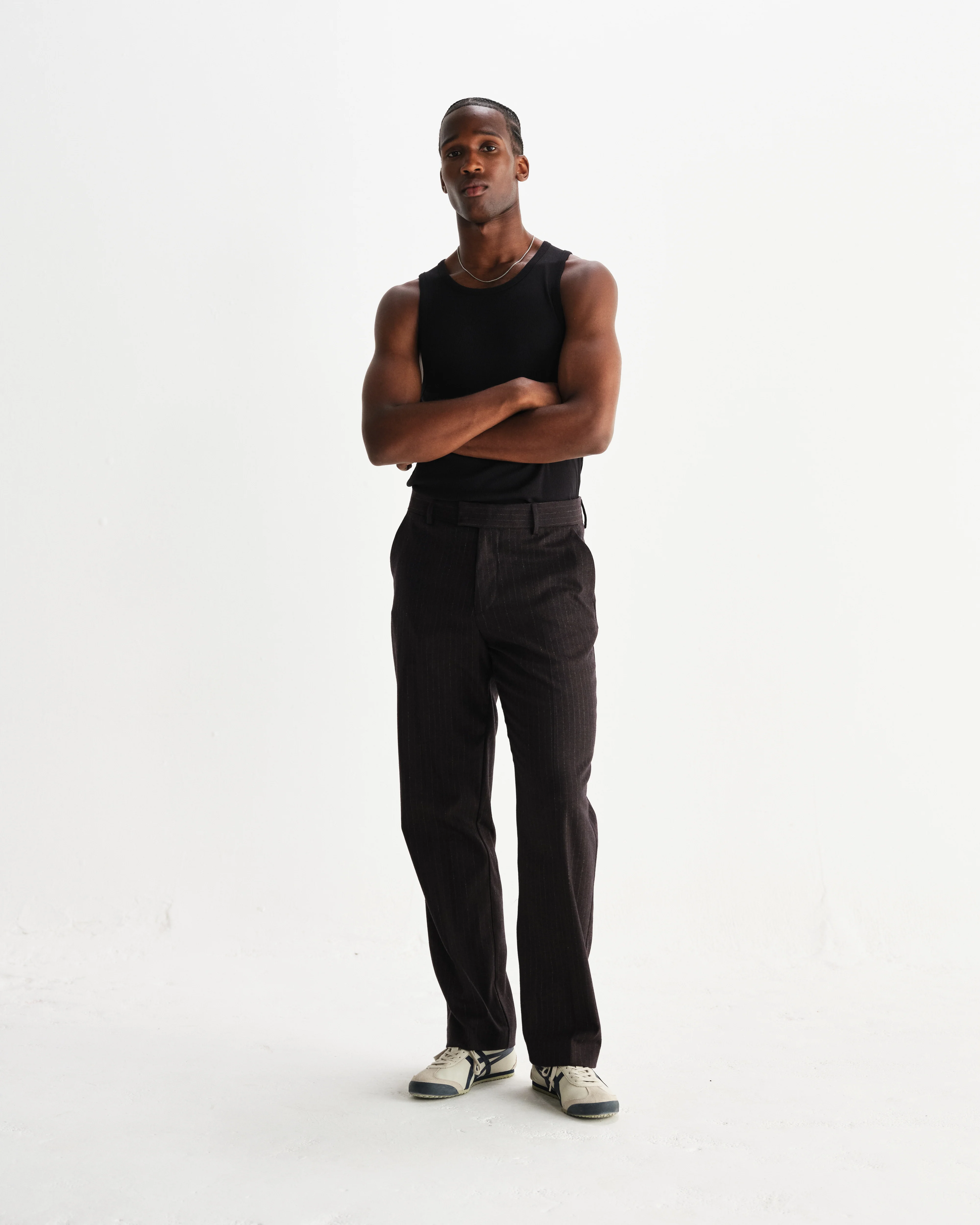 Montague - Black Ribbed Organic Cotton Vest - Image 4