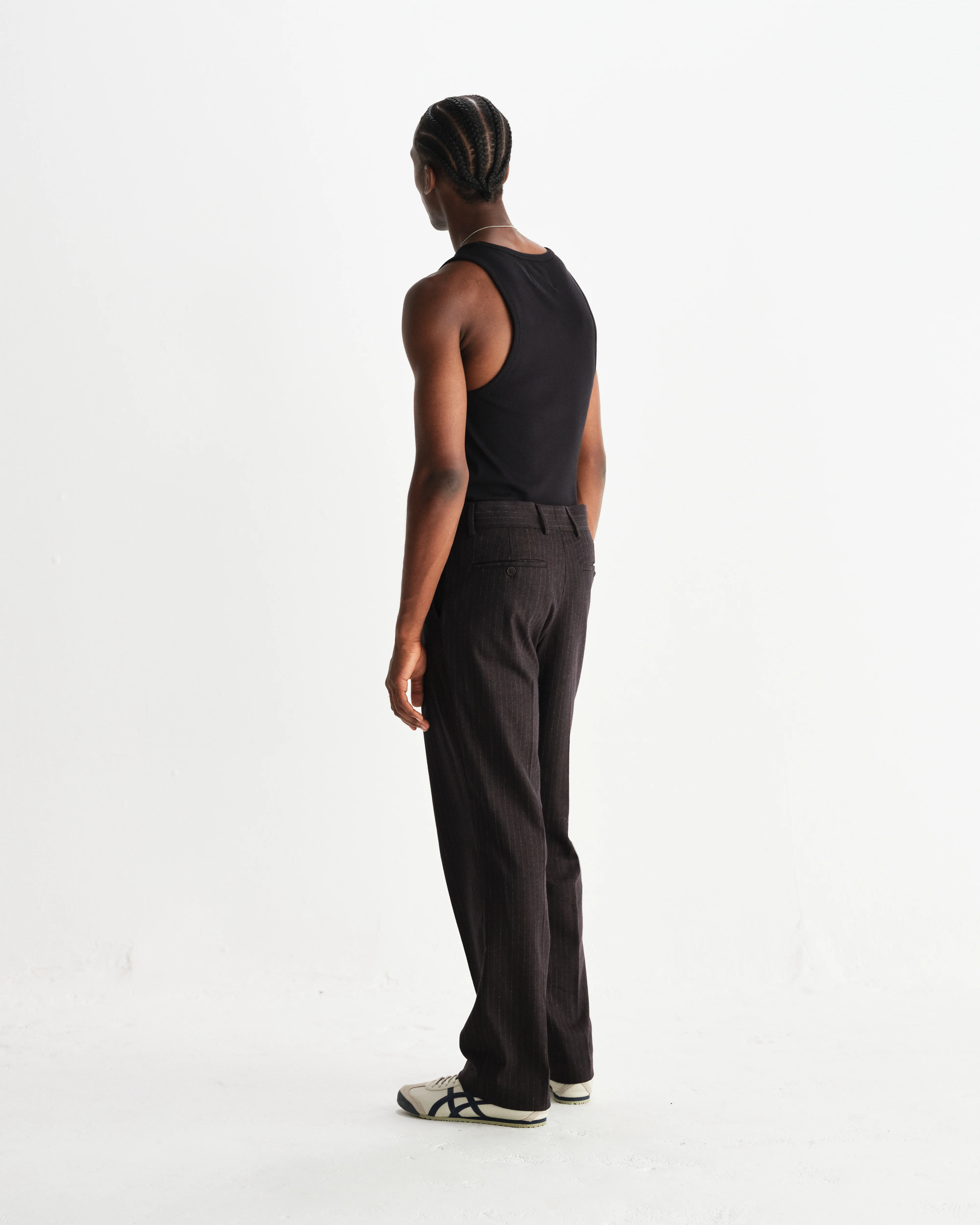 Montague - Black Ribbed Organic Cotton Vest - Image 6