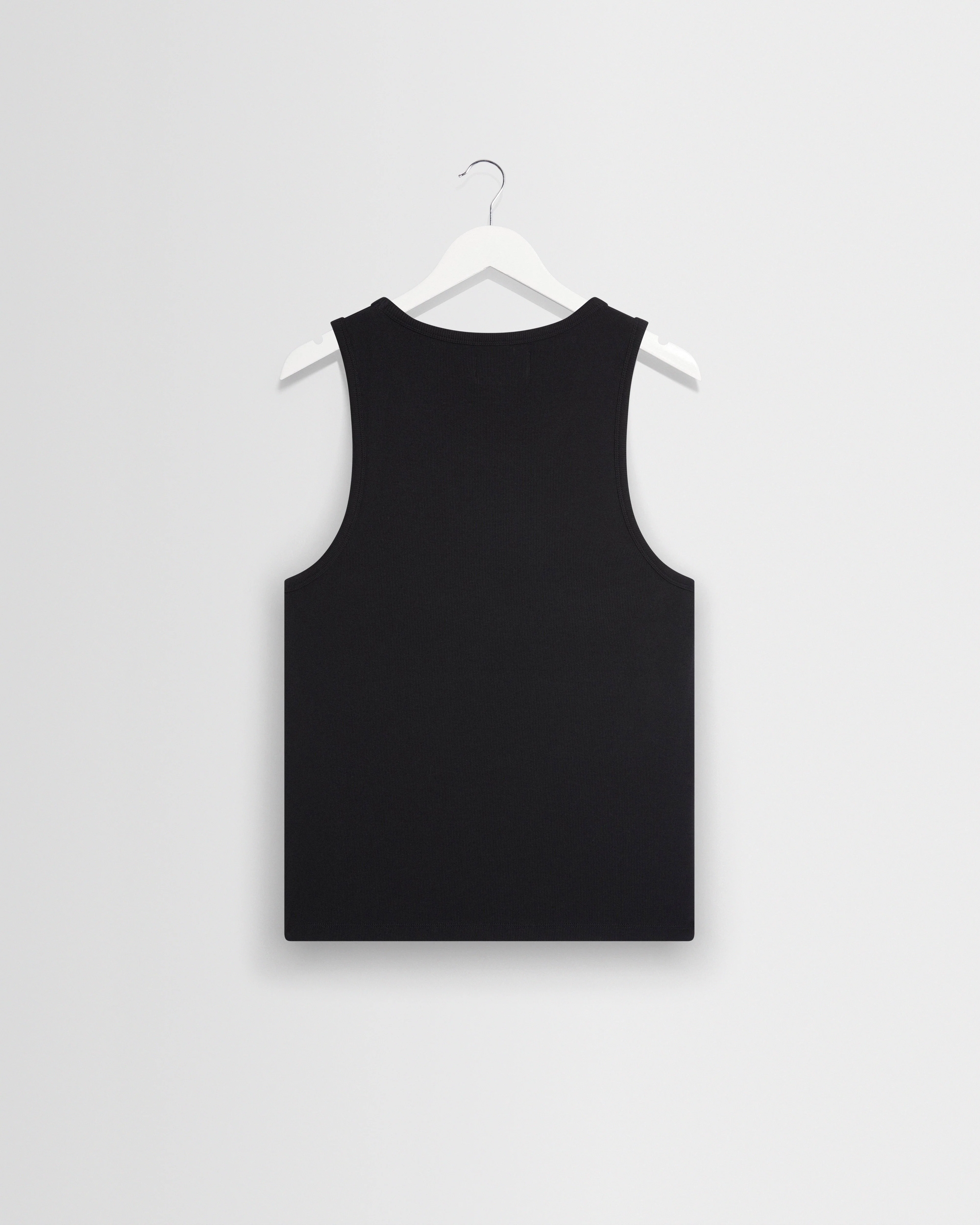 Montague - Black Ribbed Organic Cotton Vest - Image 8