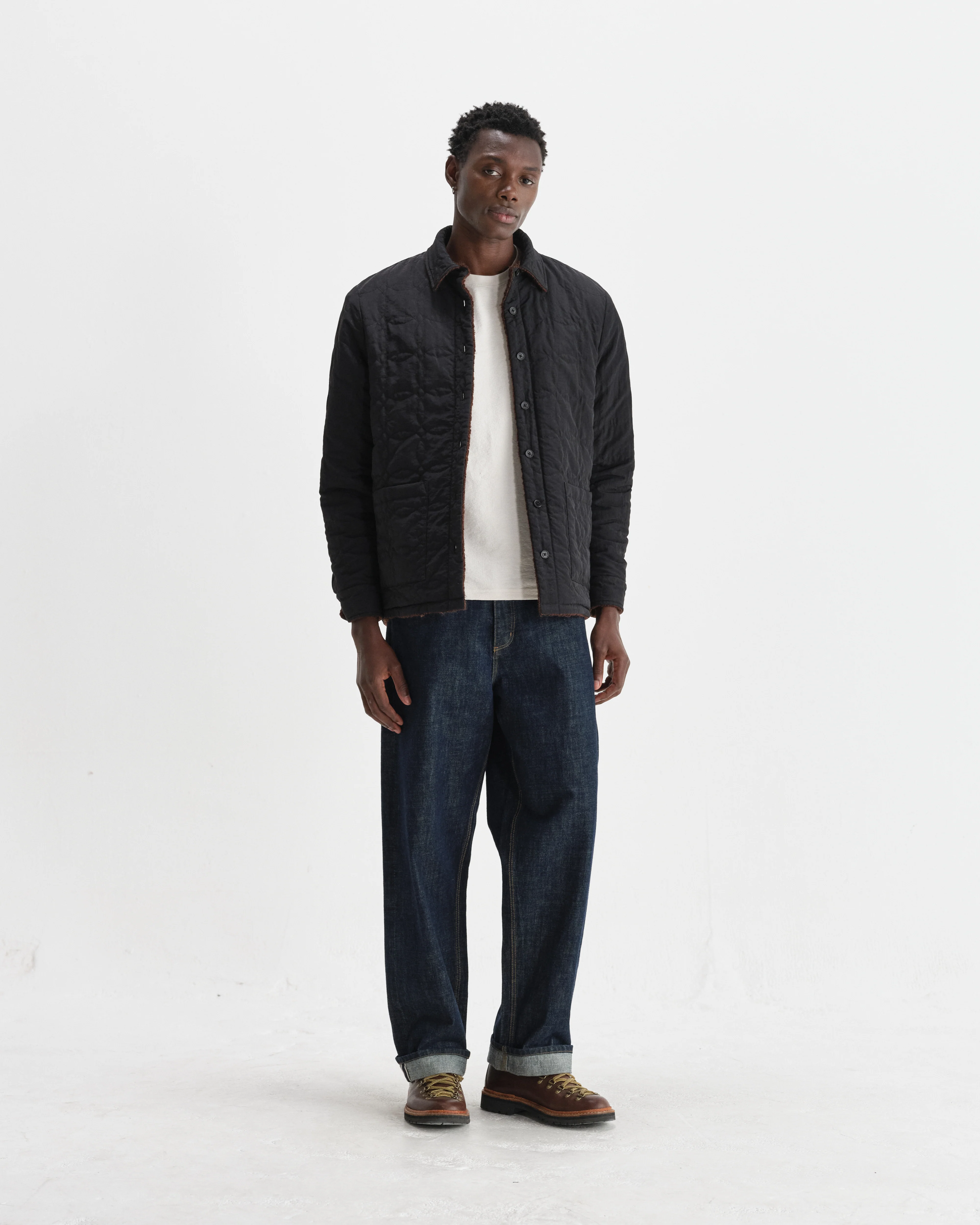 Mount - Brown Reversible Boucle Wool Overshirt - Image 6