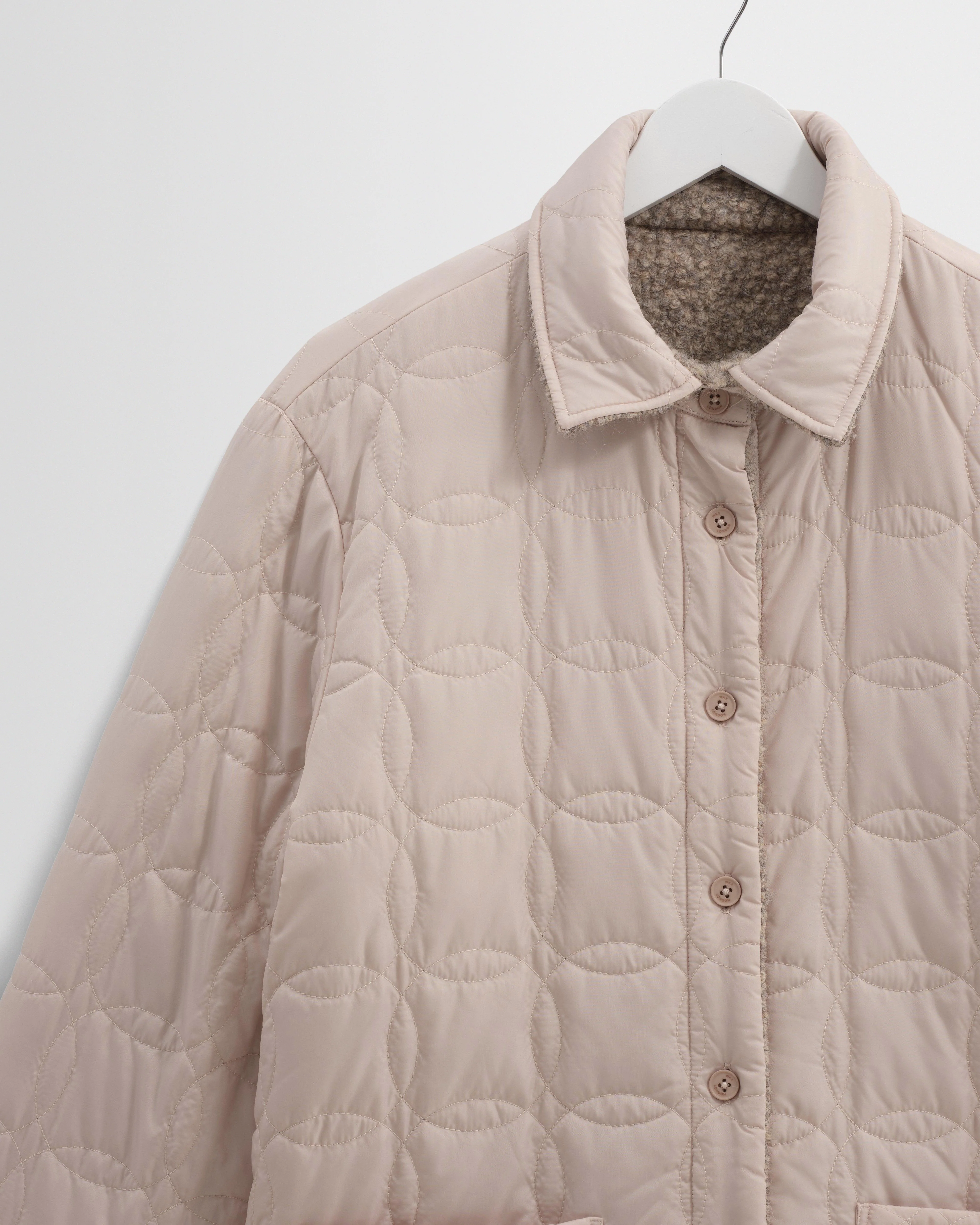 Mount - Natural Reversible Boucle Wool Overshirt - Image 10