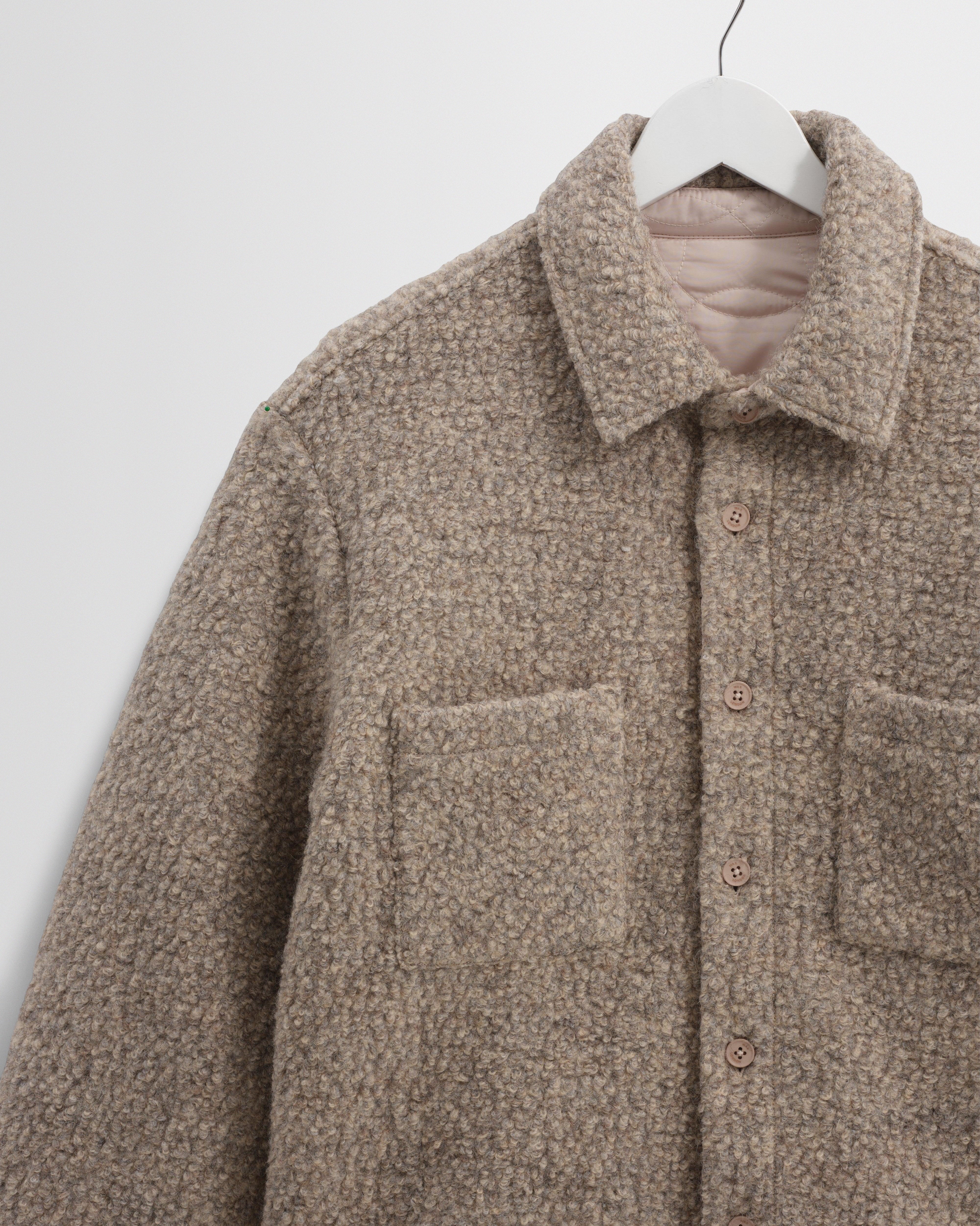Mount - Natural Reversible Boucle Wool Overshirt - Image 9