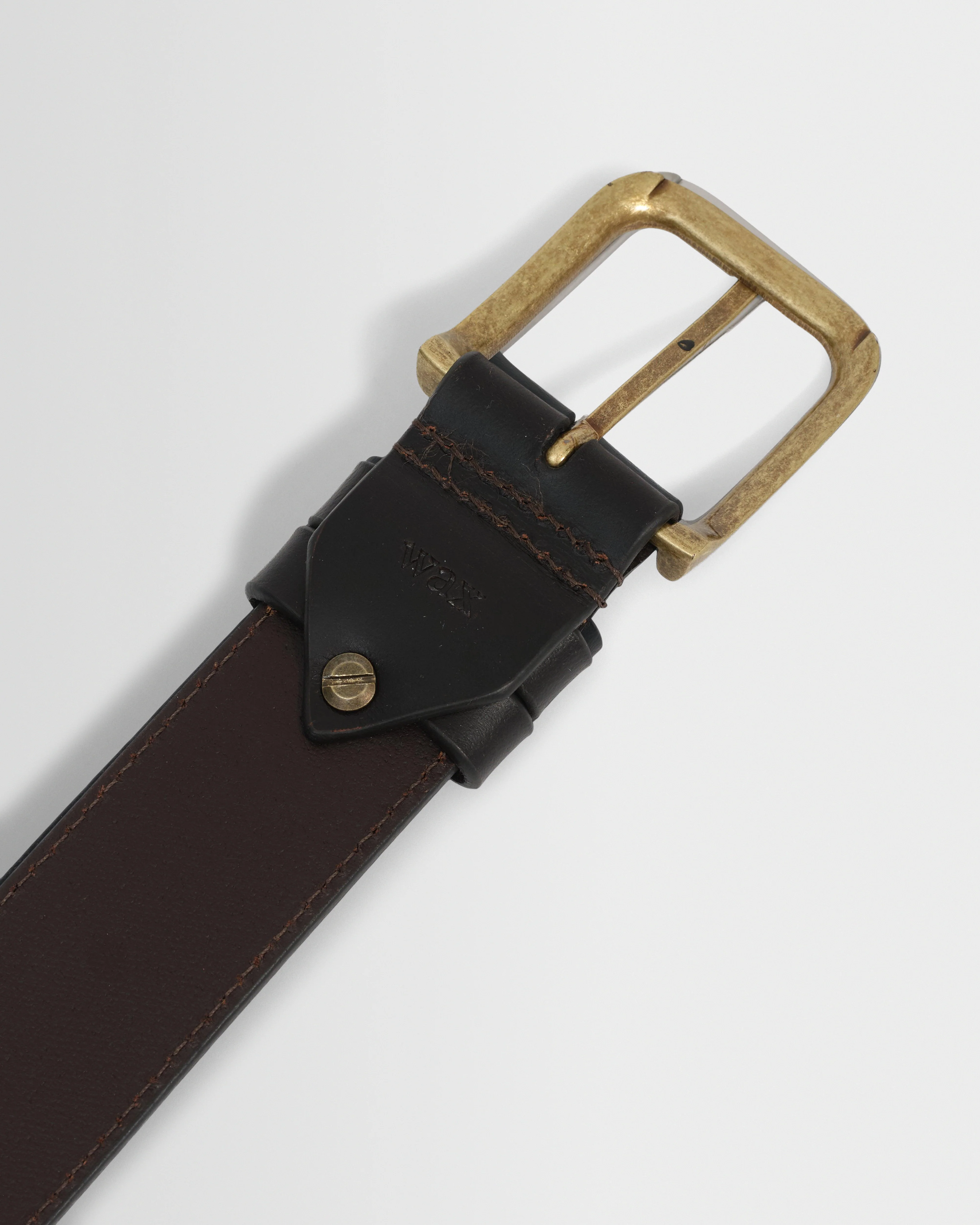 Paton - Dark Brown Embroidered Leather Belt - Image 4
