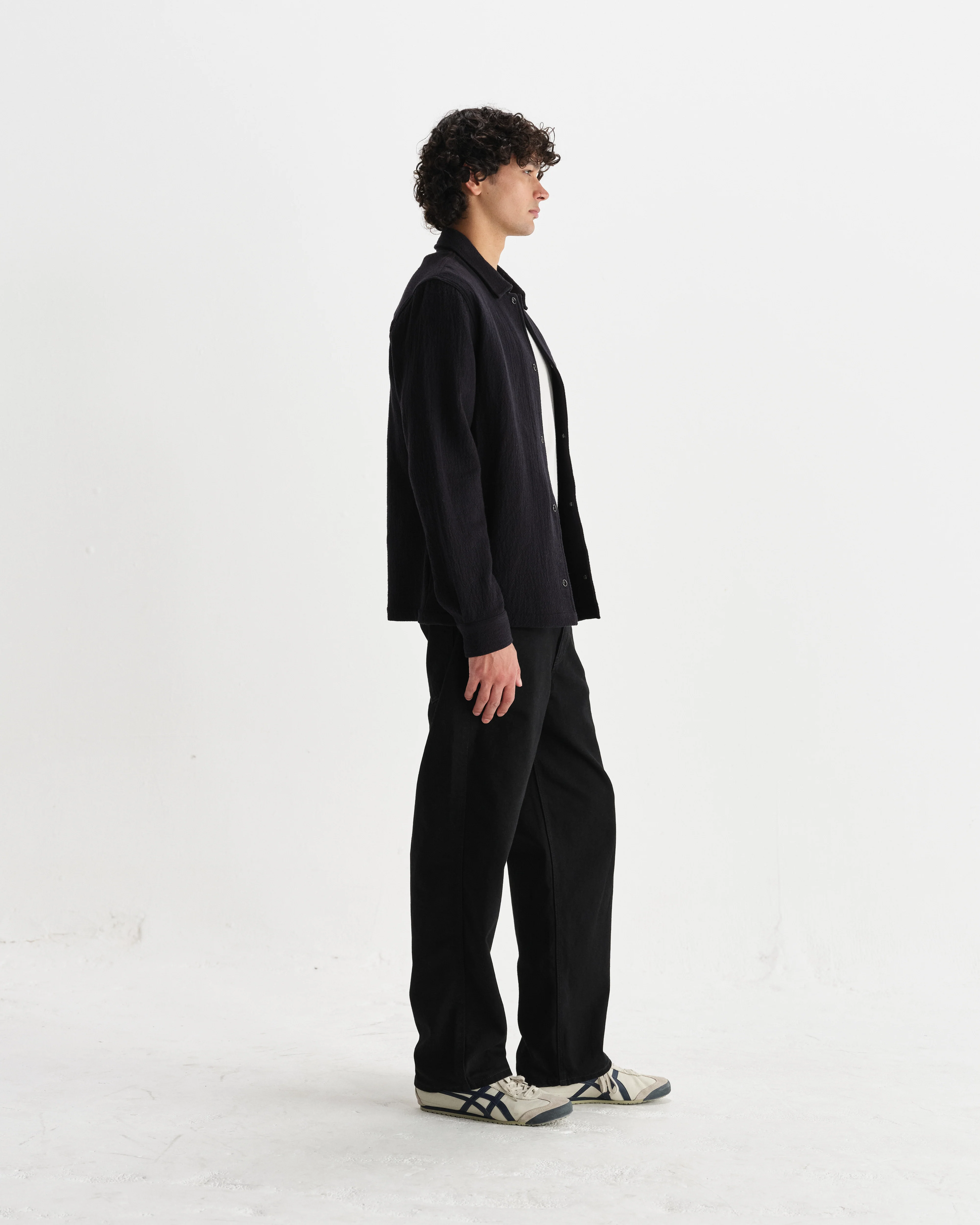 Romer - Black Heavy Crinkle Cotton Overshirt - Image 5