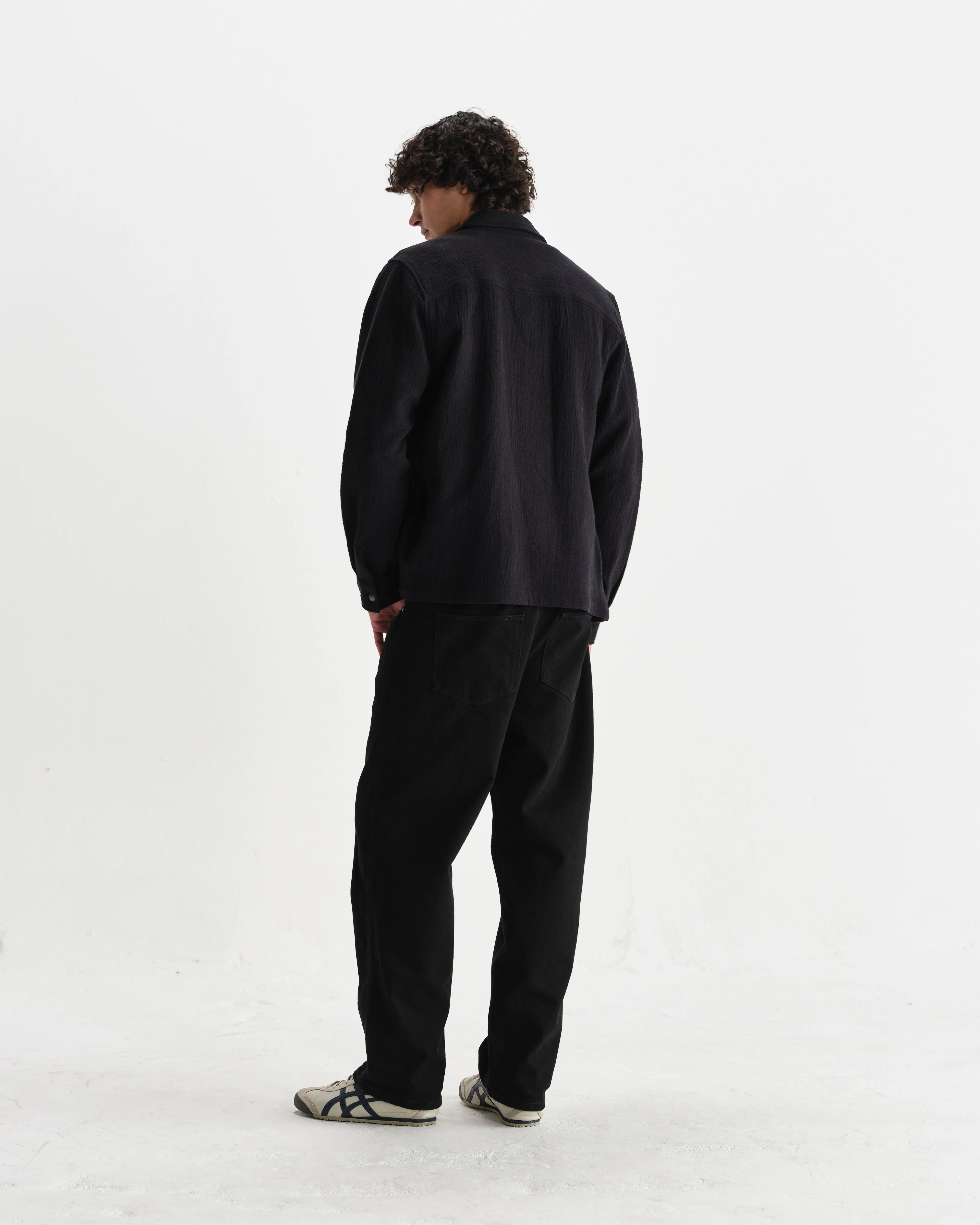 Romer - Black Heavy Crinkle Cotton Overshirt - Image 6