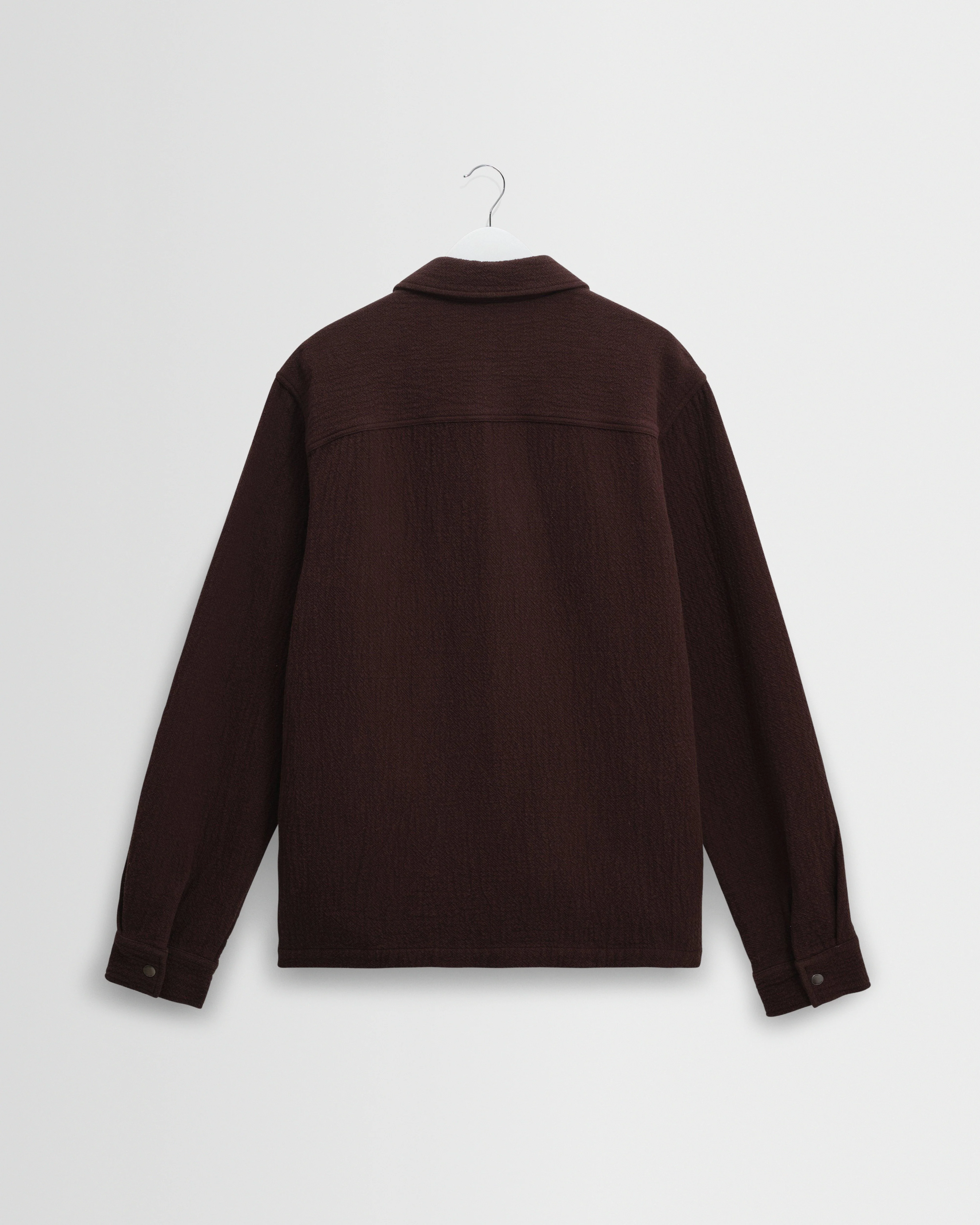 Romer - Dark Brown Heavy Crinkle Cotton Overshirt - Image 8