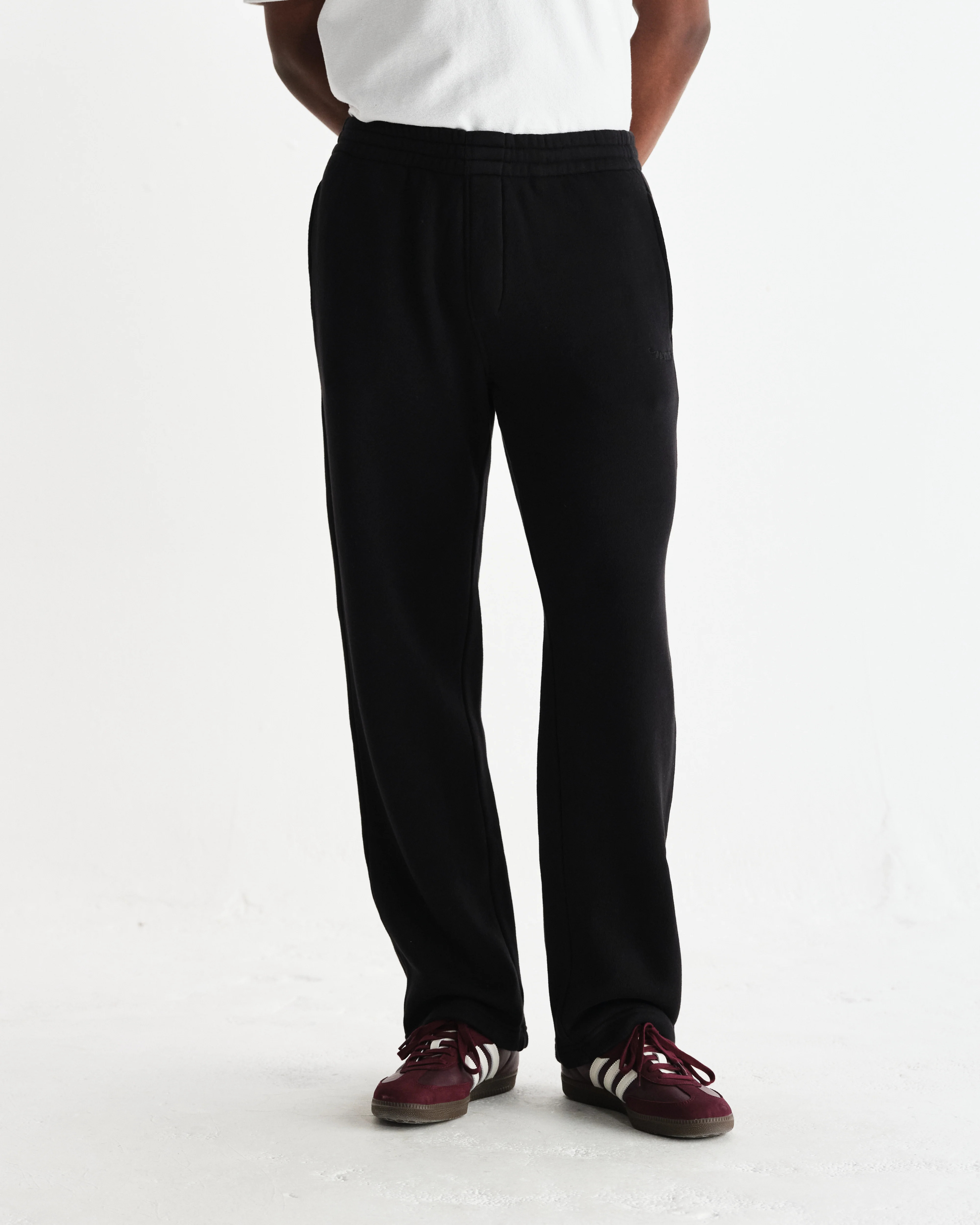 Ska - Black Embroidered Logo Loopback Cotton Joggers - Image 3