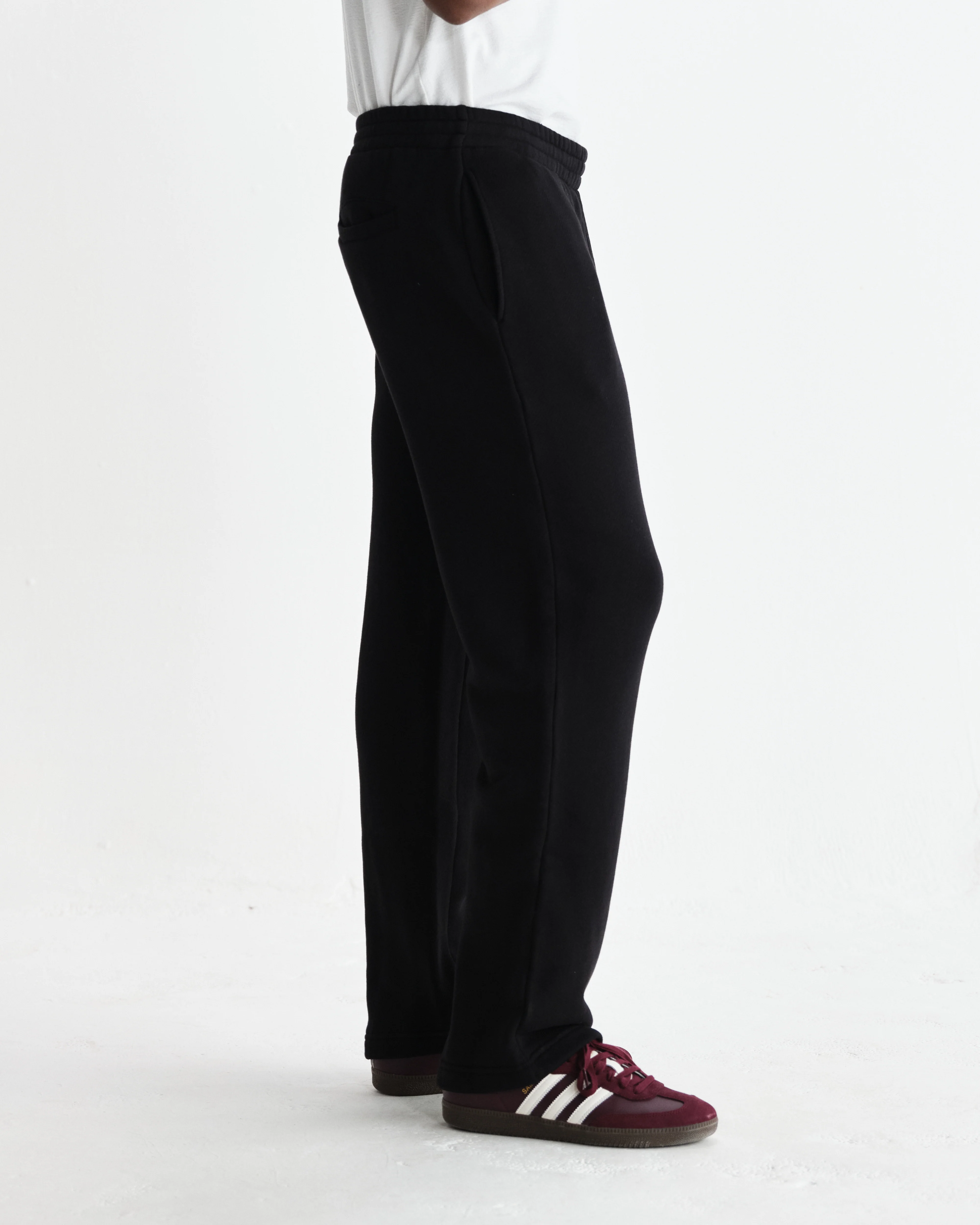 Ska - Black Embroidered Logo Loopback Cotton Joggers - Image 4