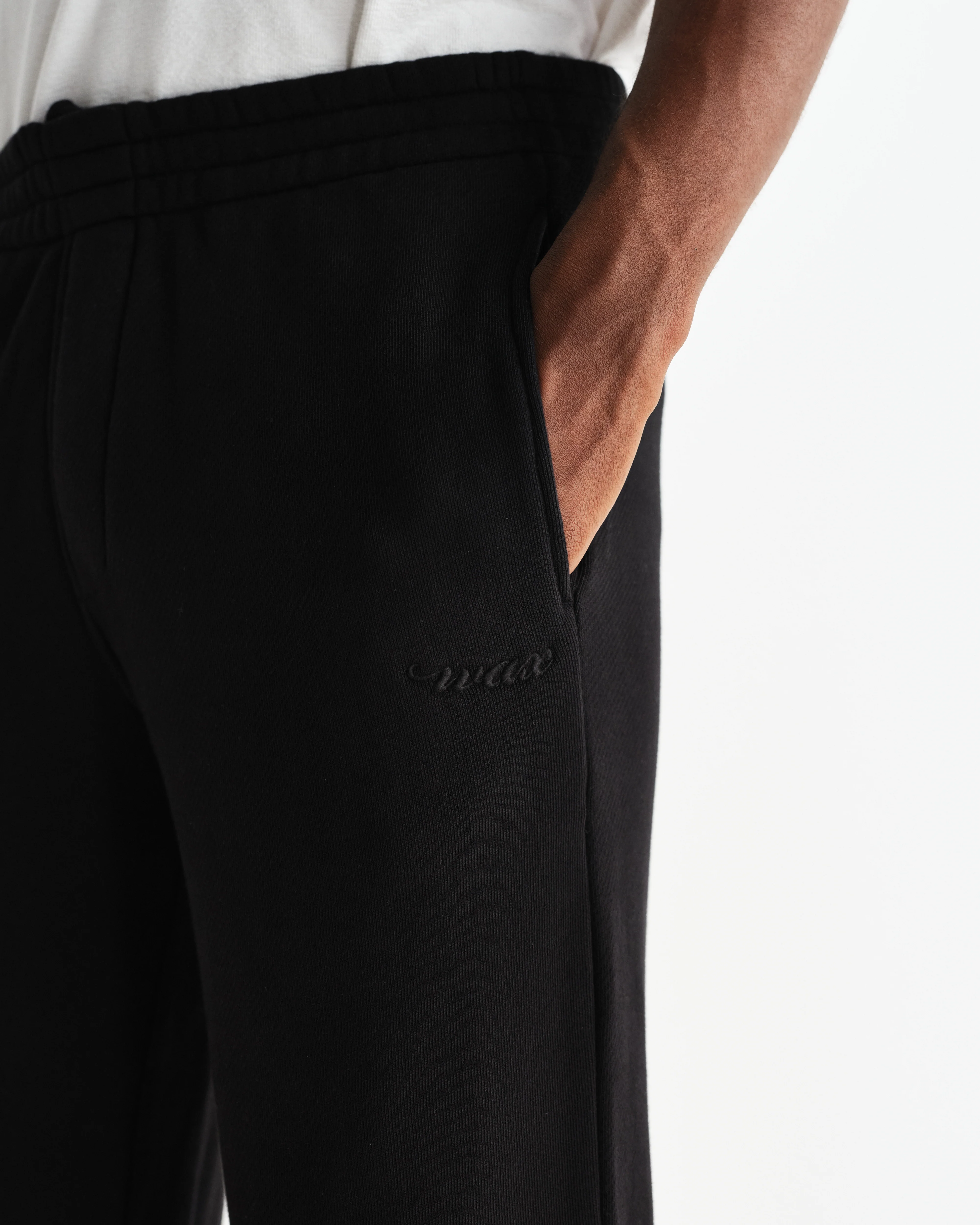 Ska - Black Embroidered Logo Loopback Cotton Joggers - Image 6