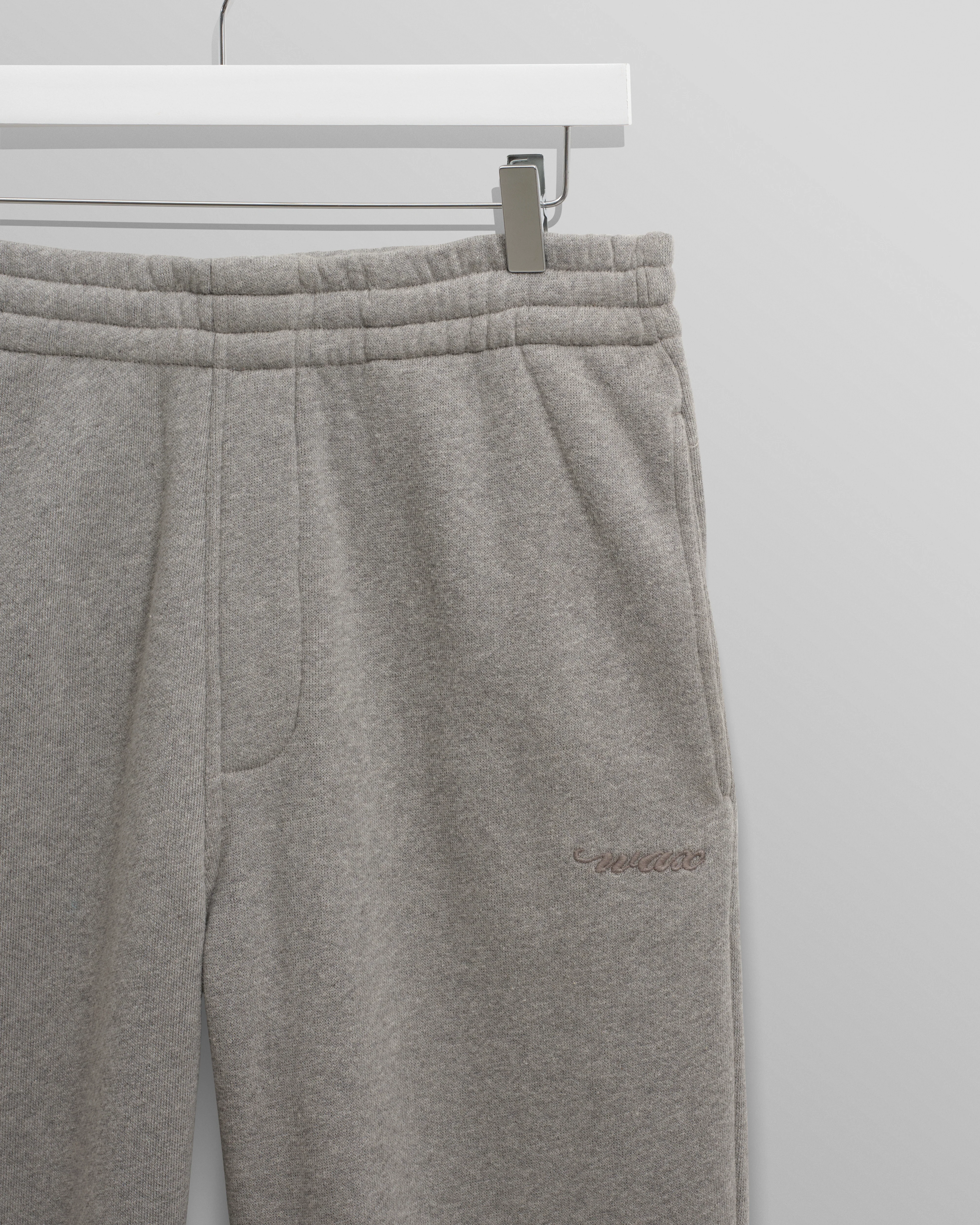 Ska - Grey Embroidered Logo Loopback Cotton Joggers - Image 8