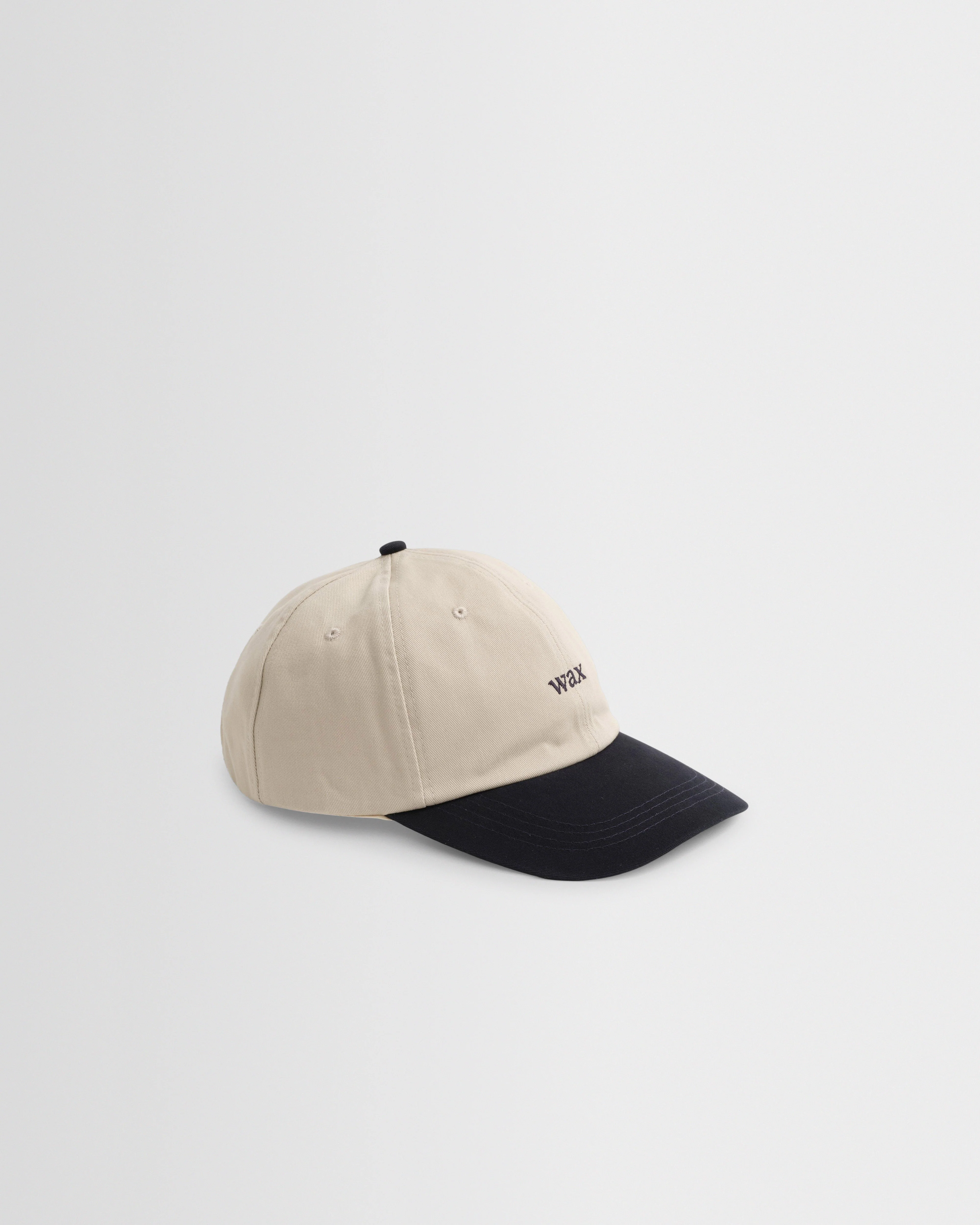 Spencer - Stone/Navy Cotton Sports Cap - Image 3