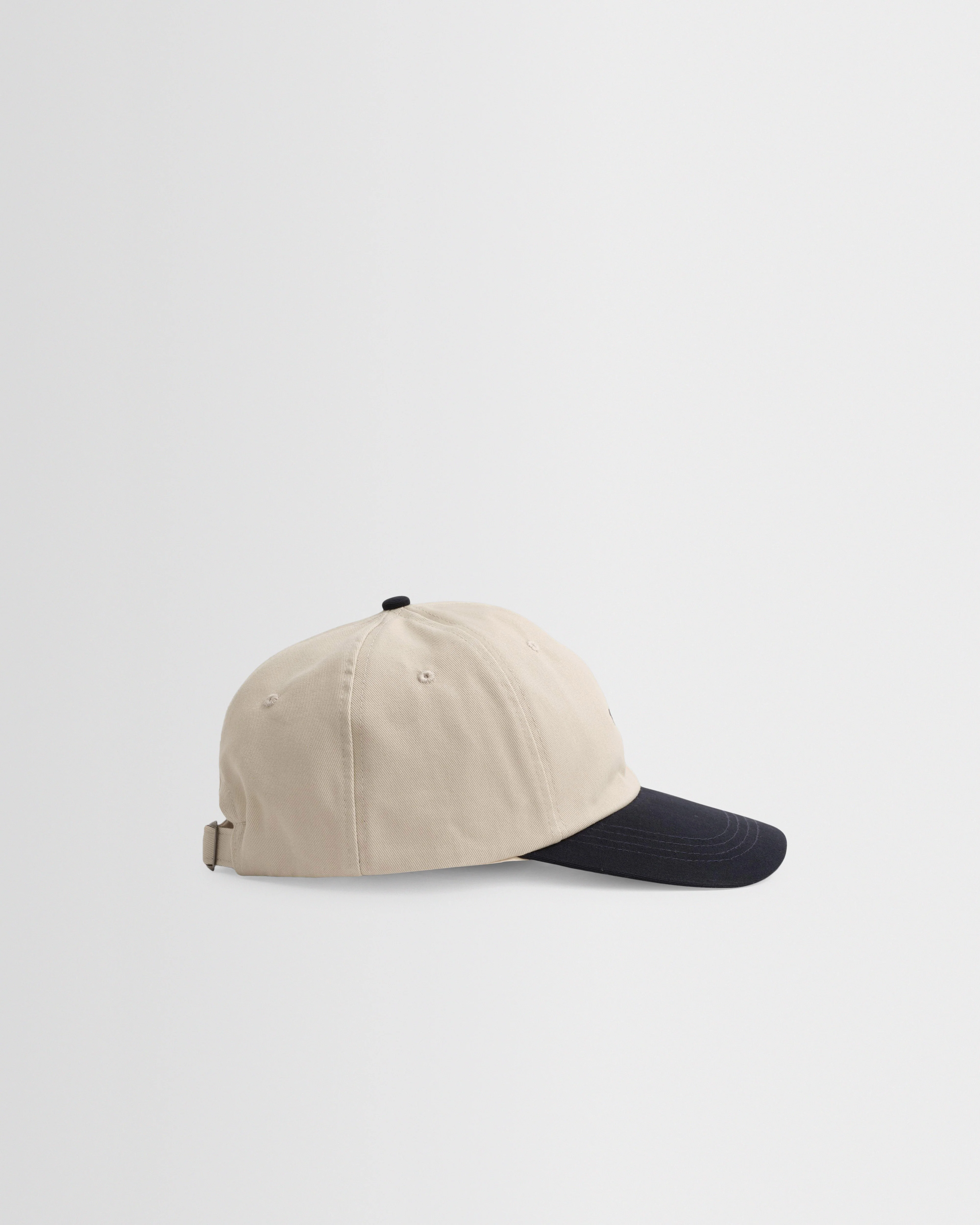 Spencer - Stone/Navy Cotton Sports Cap - Image 4