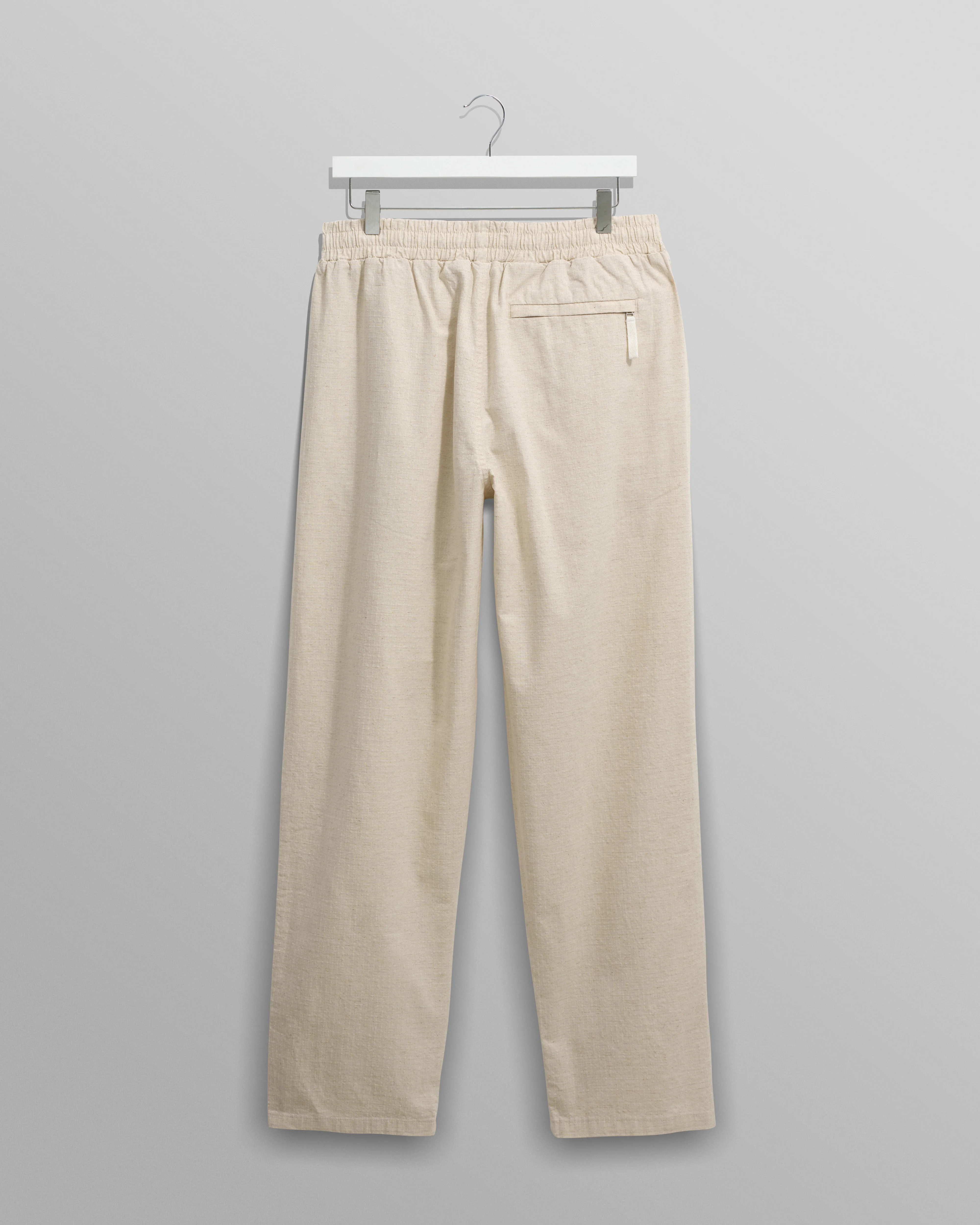 Tyne - Natural Cotton-Linen Ripstop Trousers - Image 9