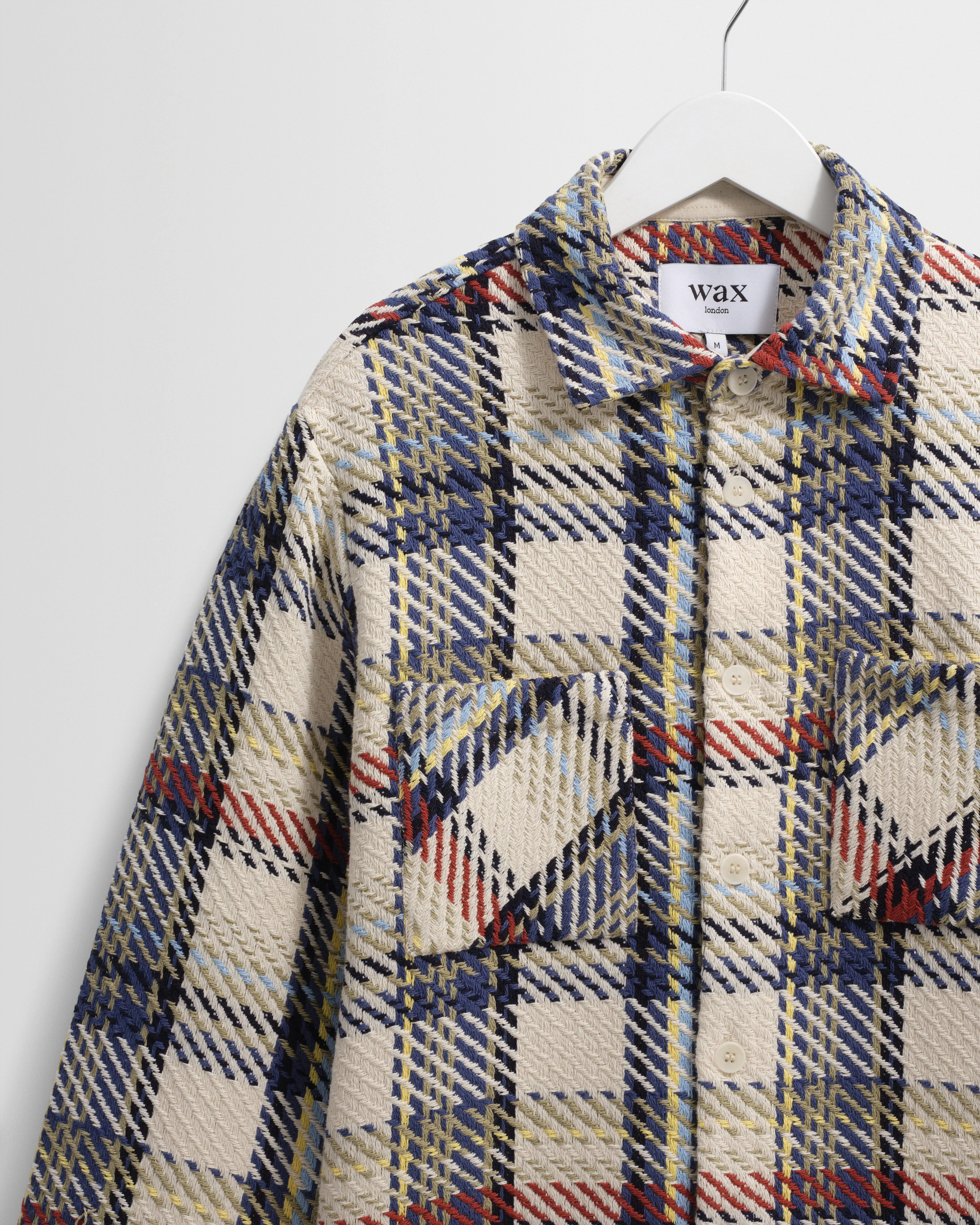 Whiting - Ecru And Multicolour Jazz Weave Overshirt - Image 9
