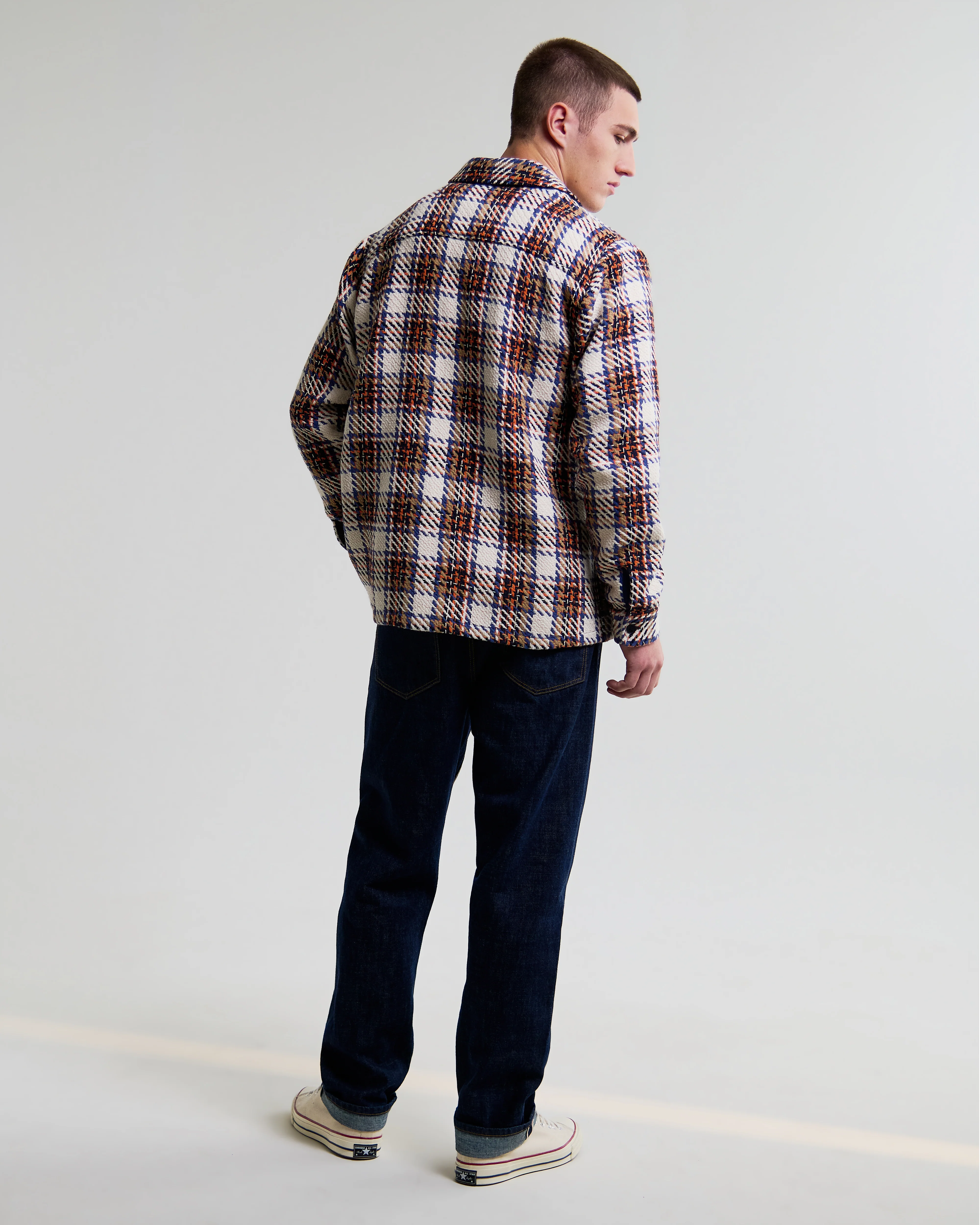 Whiting - Ecru And Multicolour Zoar Check Overshirt - Image 6
