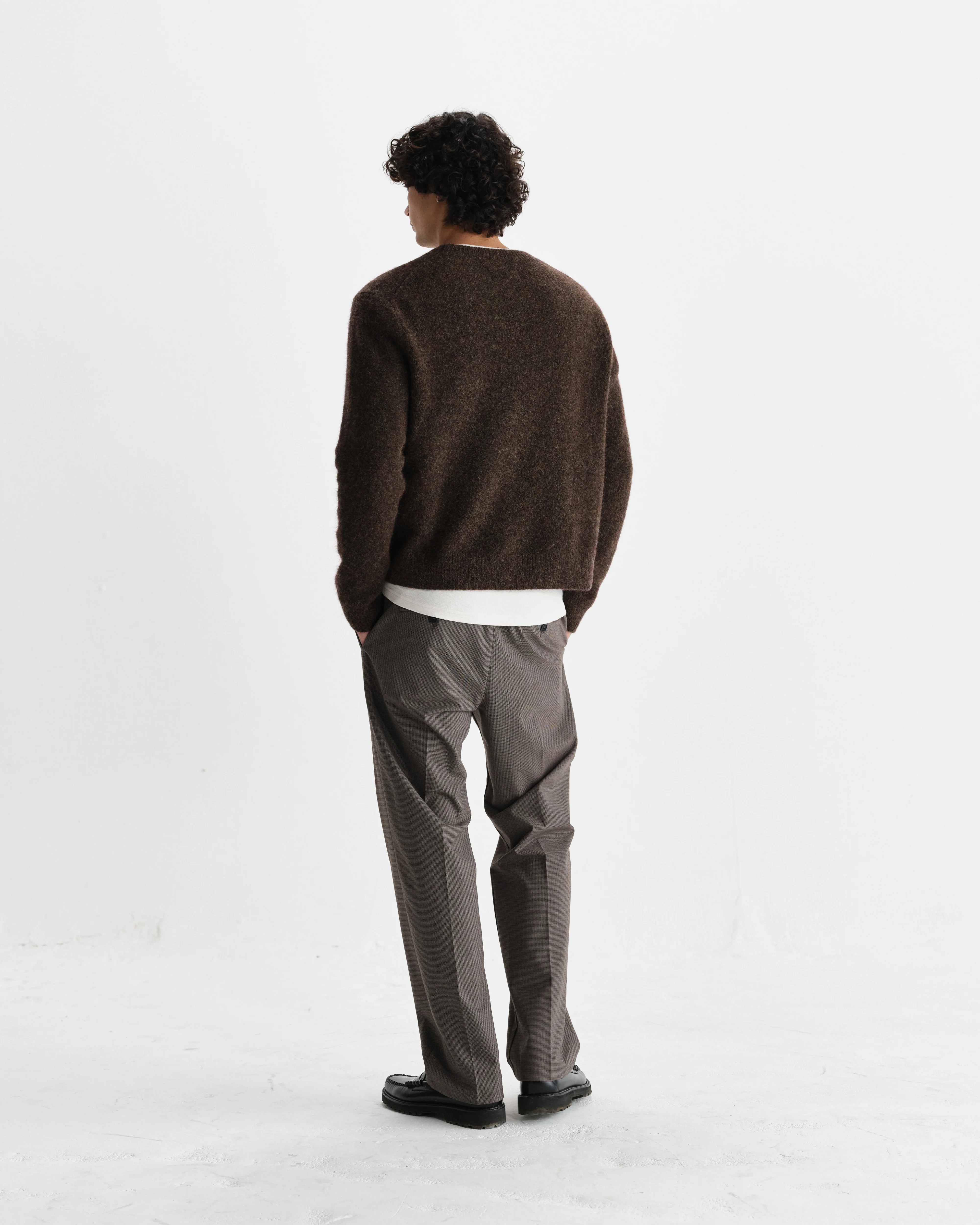 Wilde - Brown Fluffy Wool Crewneck - Image 6
