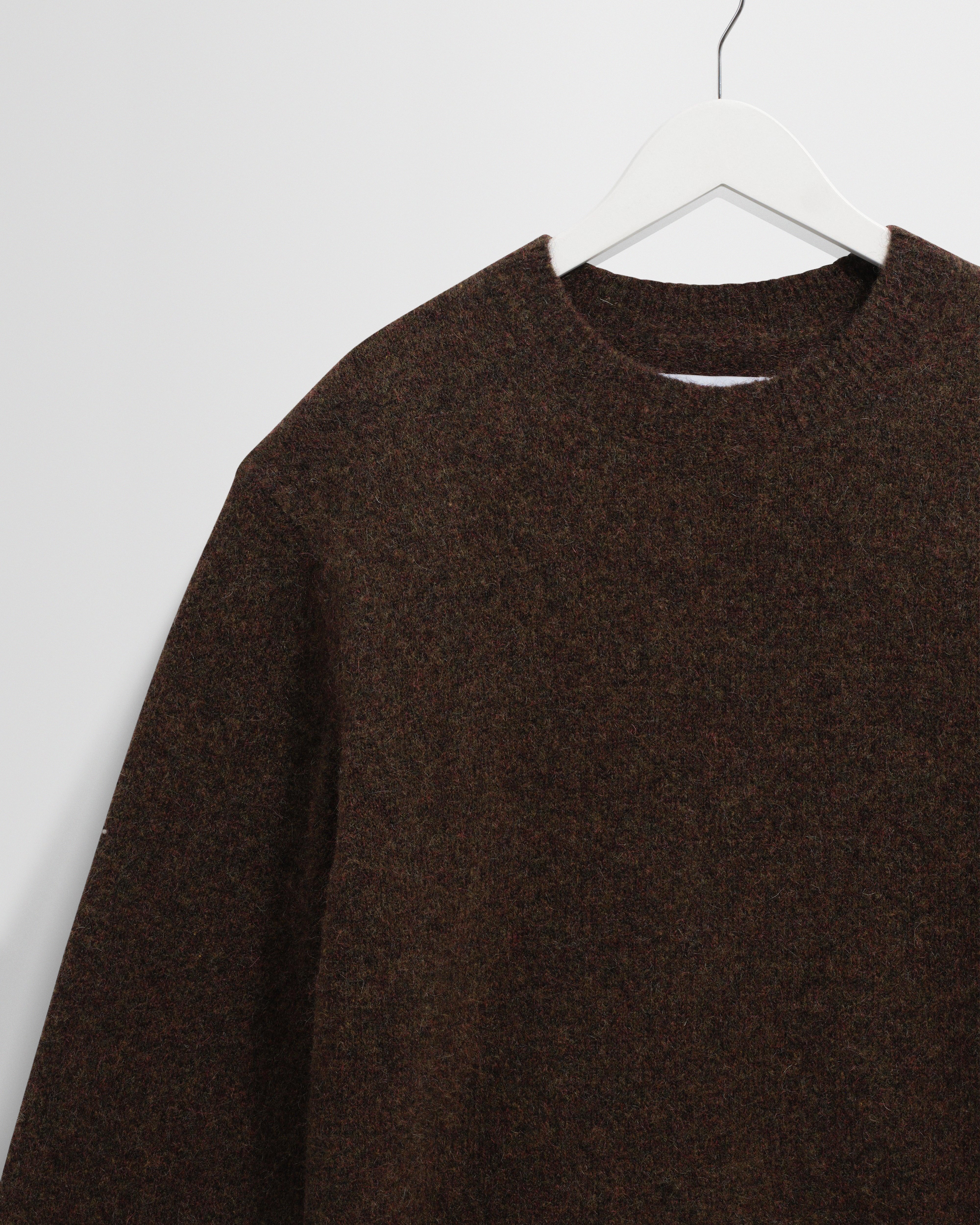 Wilde - Brown Fluffy Wool Crewneck - Image 7