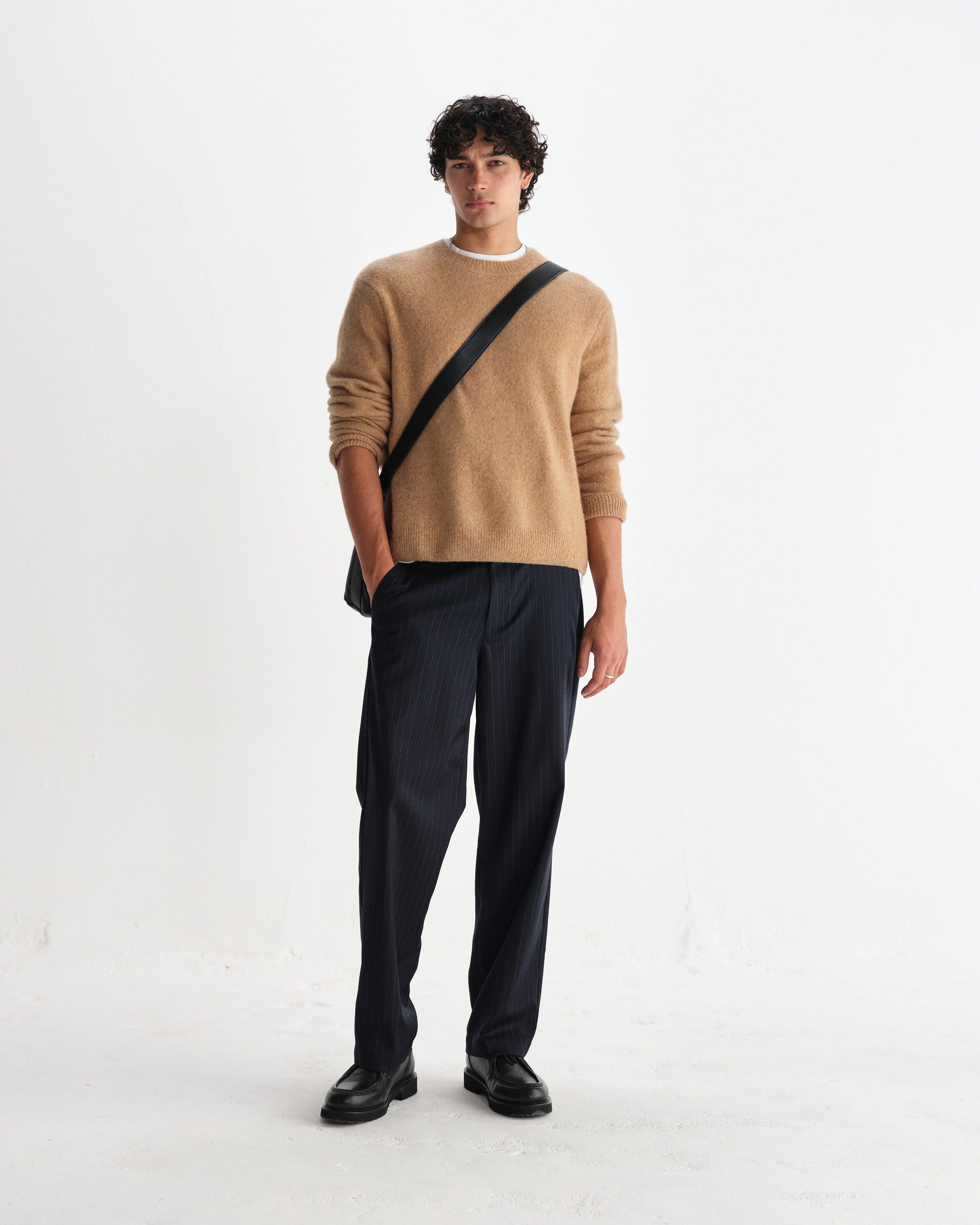 Wilde - Camel Fluffy Wool Crewneck - Image 4