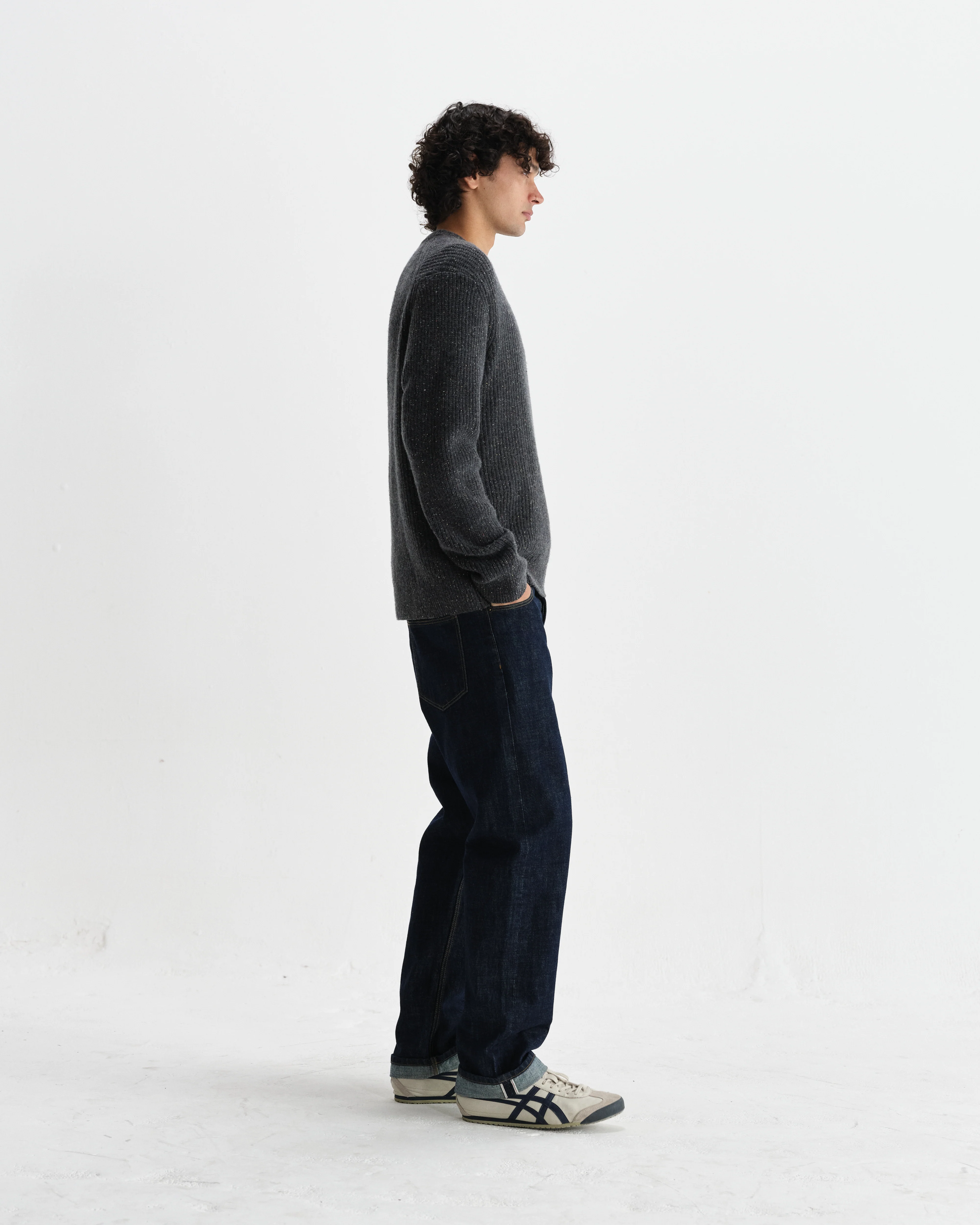Wilde - Charcoal Donegal Wool Crewneck - Image 5