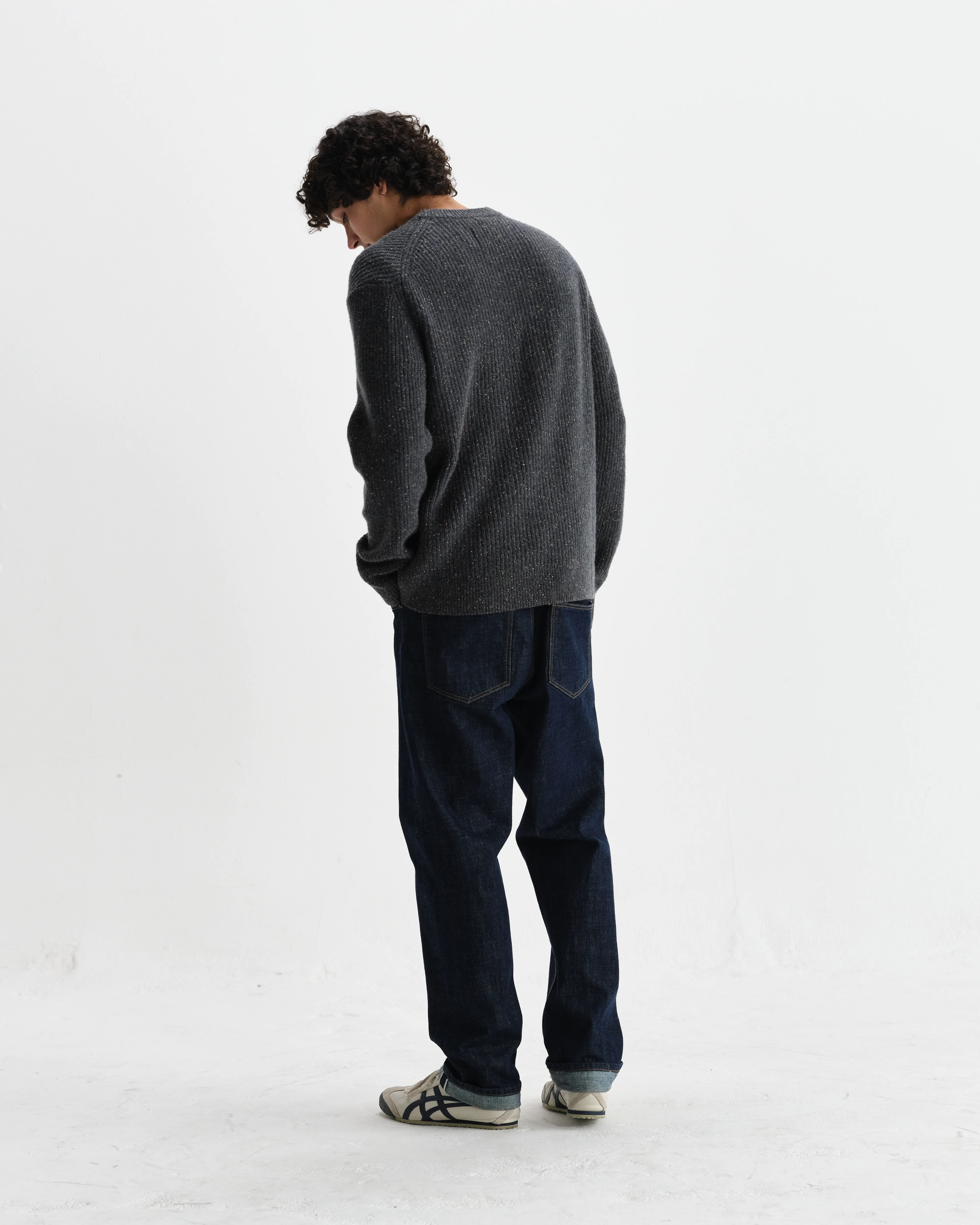 Wilde - Charcoal Donegal Wool Crewneck - Image 6