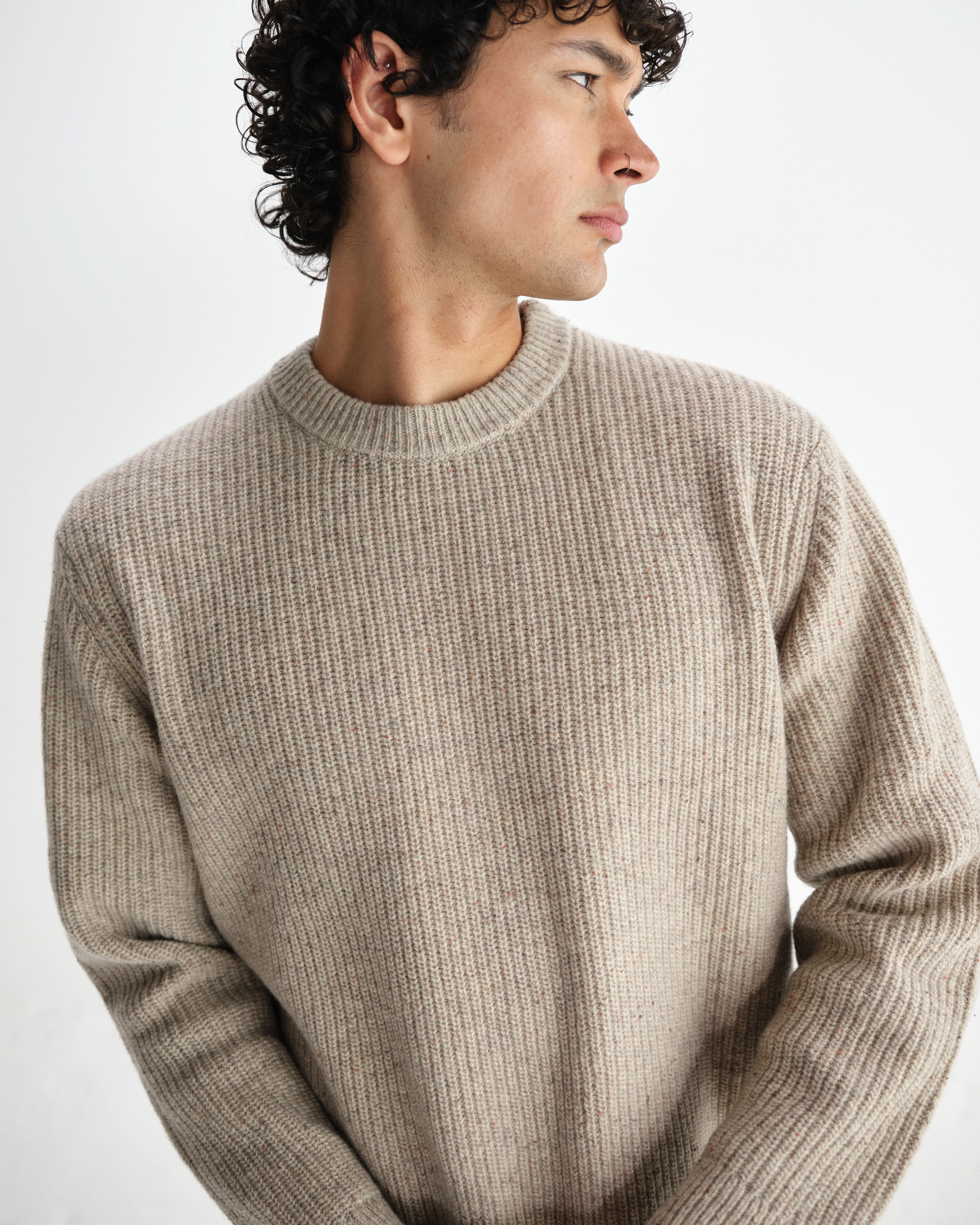 Wilde - Natural Donegal Wool Crewneck - Image 3
